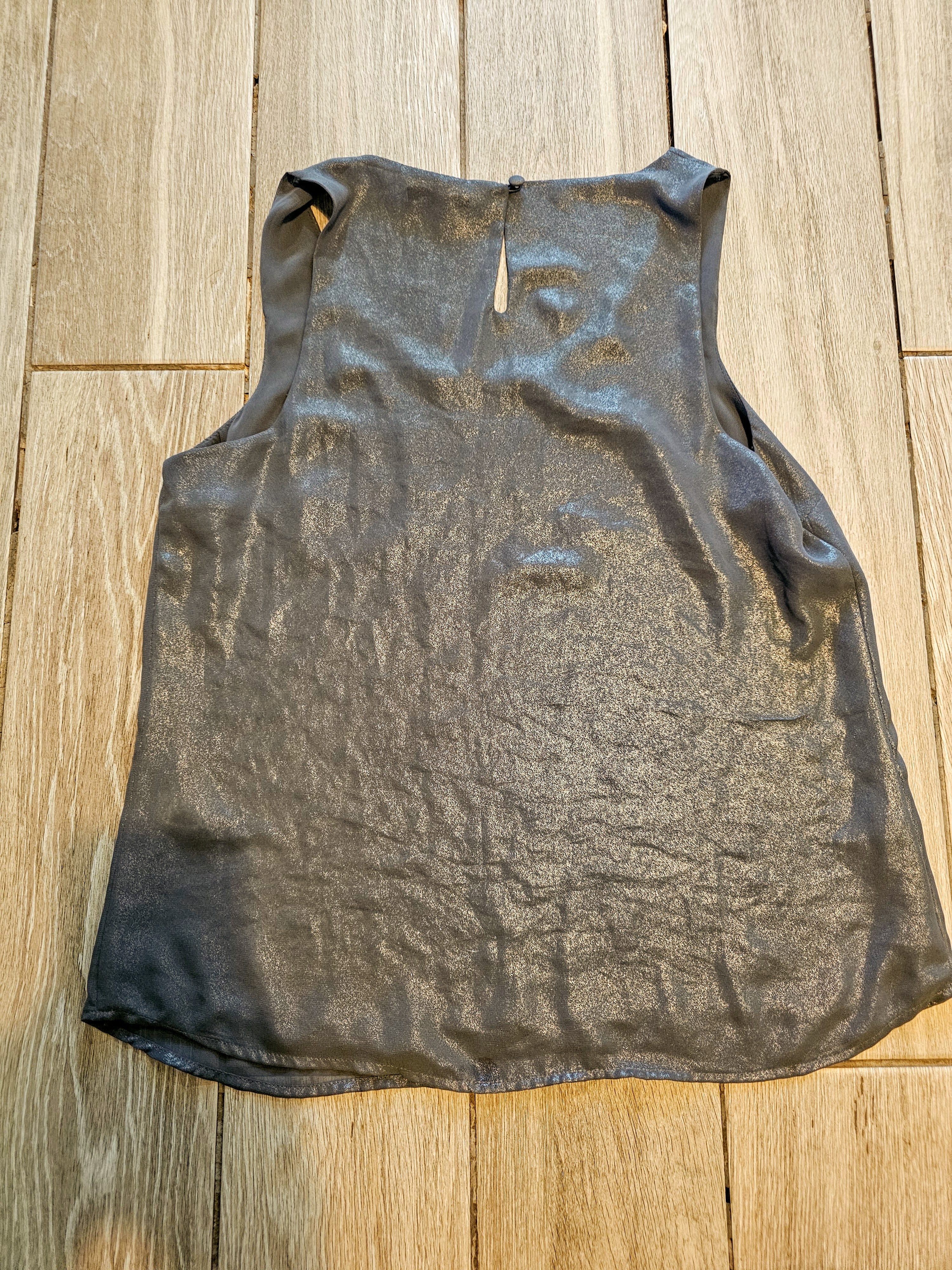 Apt. 9 Metallic Shimmer Tank Top β Gray β Size Medium