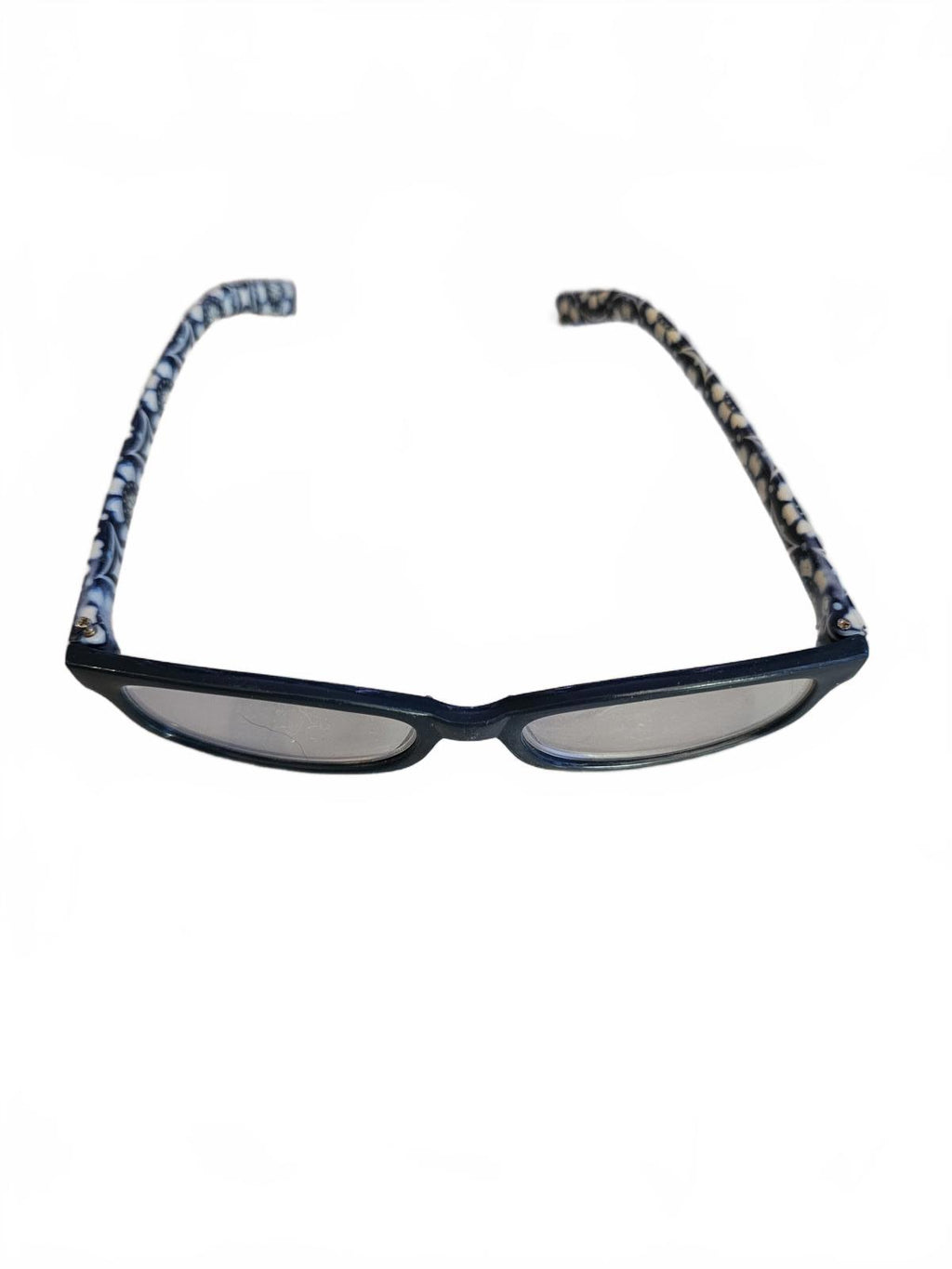 Blue Floral Reading Glasses Patterned Frame Lightweight Retro Style
