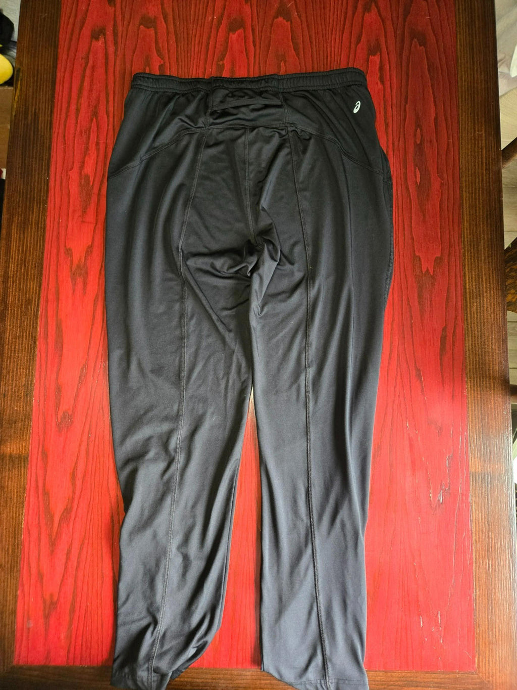 ASICS Cabrillo Track Pants XL Black Zip Ankle Relaxed Fit Athletic Joggers