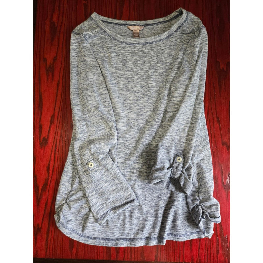 White Stag Heather Blue Long Sleeve Top Womens 2X 20