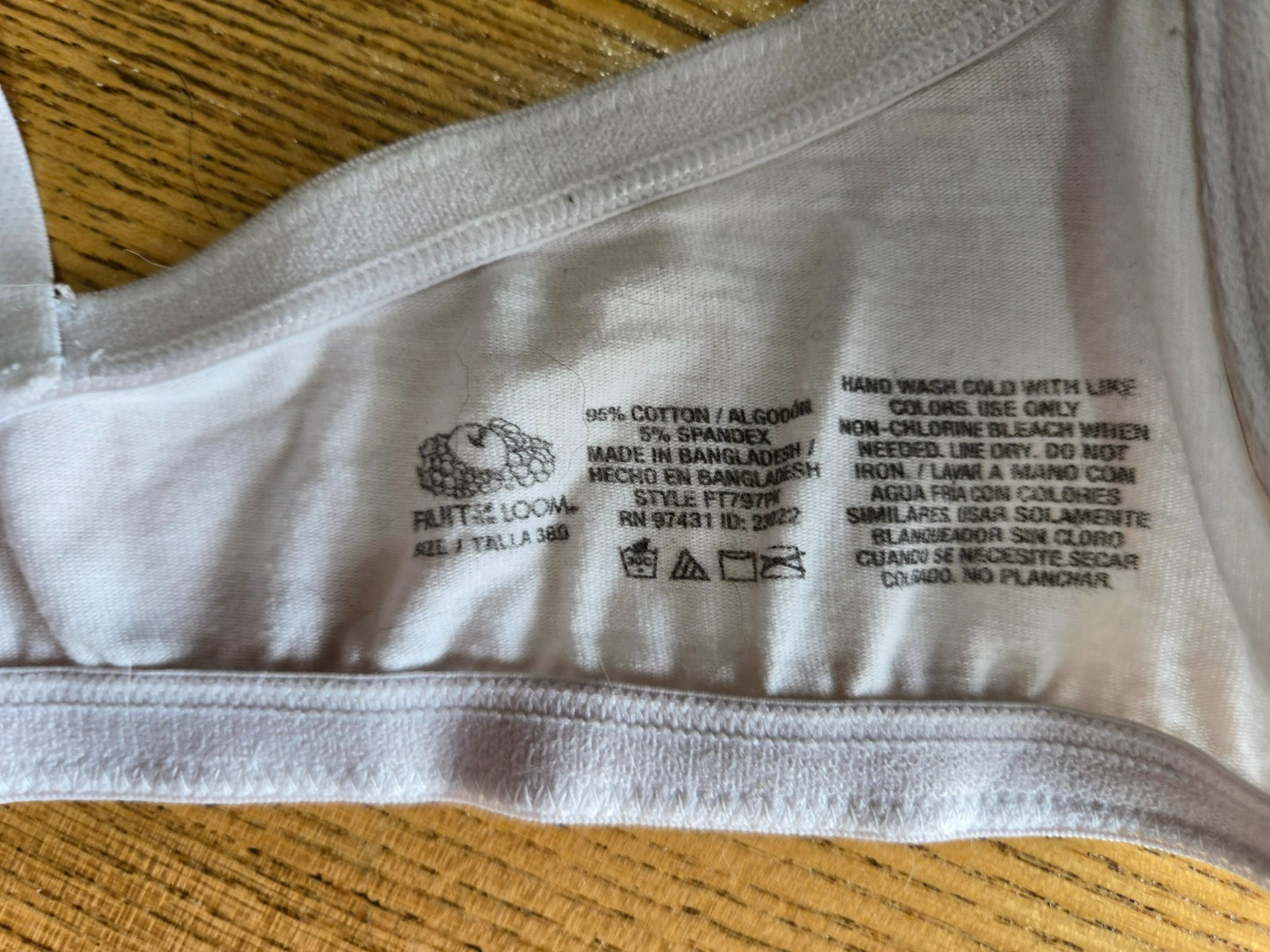 Comfy Cotton T-Shirt Bra – 38DD – Fruit of the Loom – Lightly Worn