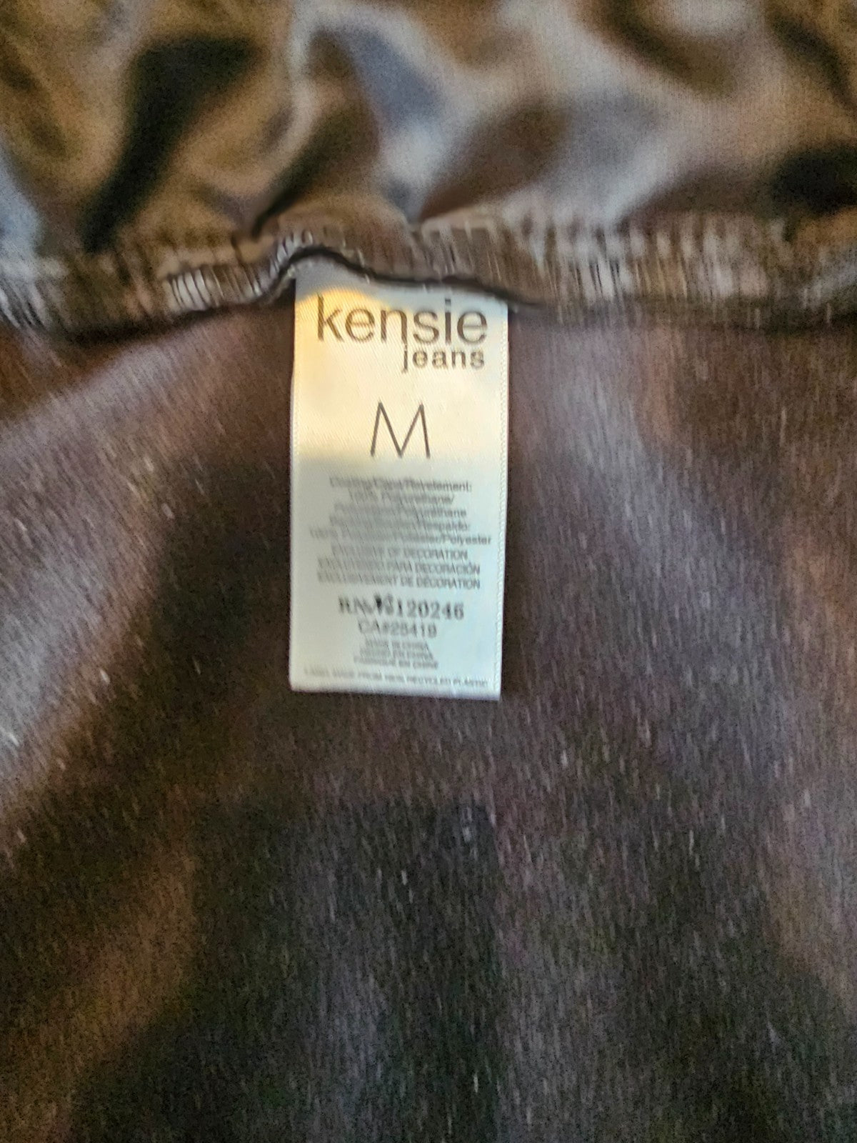 Kensie Jeans Faux Leather Button-Up Shirt Jacket – Black – Women’s Medium
