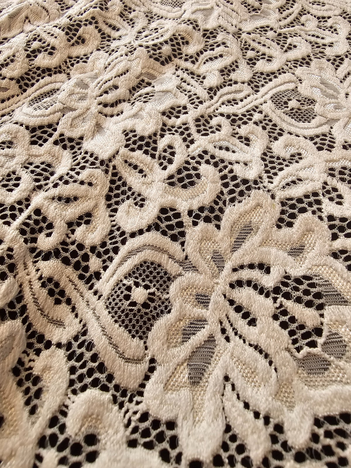 12PM by Mon Ami Lace Hoodie Top – Black & Cream Large or XL