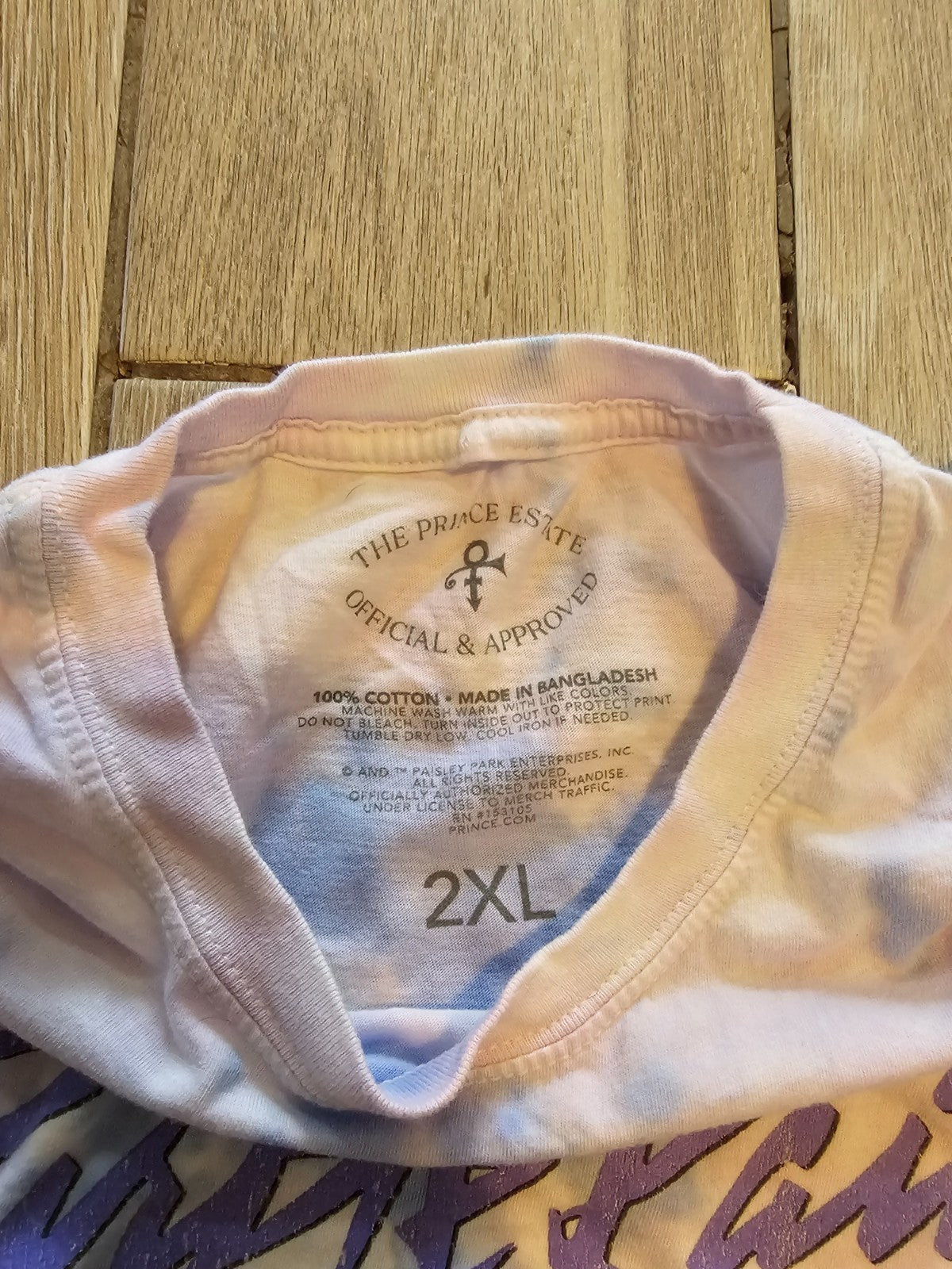 Prince Purple Rain Tie-Dye Graphic T-Shirt – 2XL – Official The Prince Estate