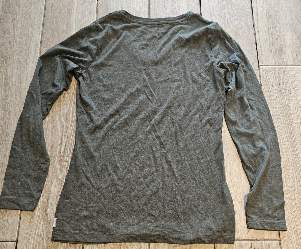Eddie Bauer Women’s Long Sleeve V-Neck Tee – Gray – Size Small
