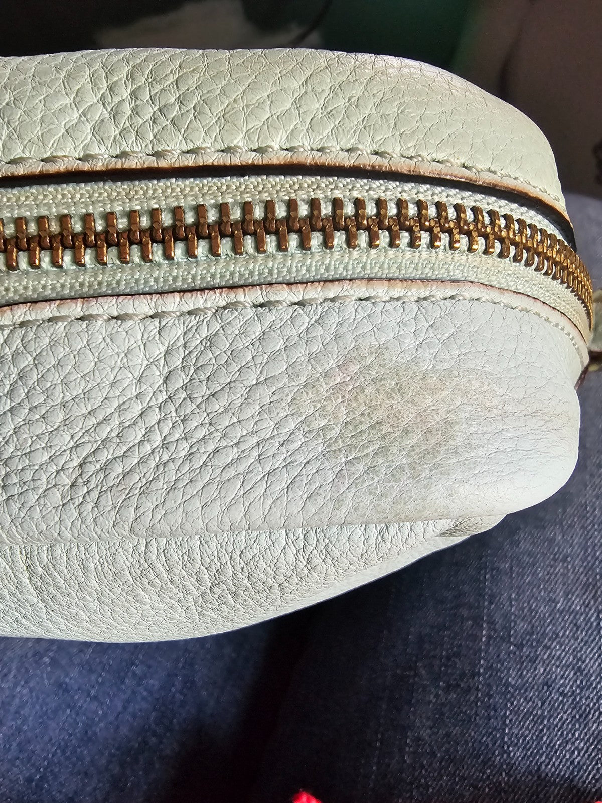 Kate Spade New York Crossbody Bag Light Blue Pebbled Leather Adjustable Strap