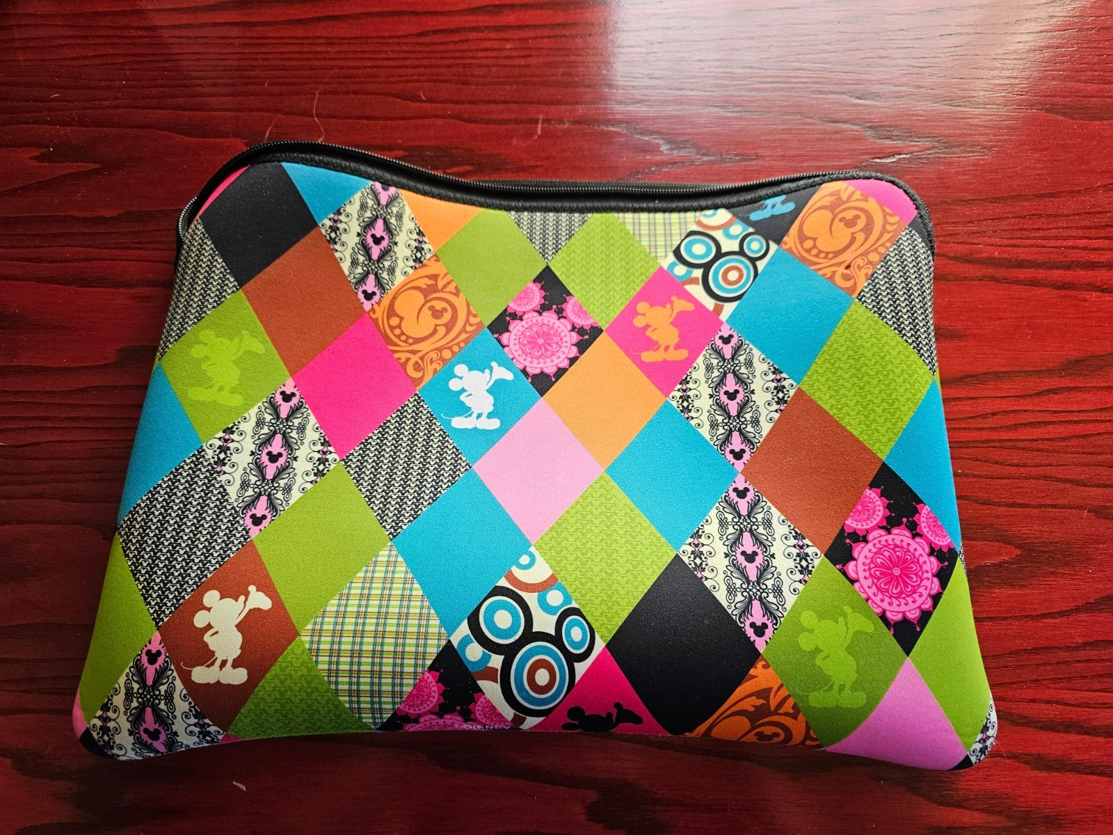 Reversible 15” Disney Laptop Sleeve – Haunted Mansion Mickey & Color Patchwork
