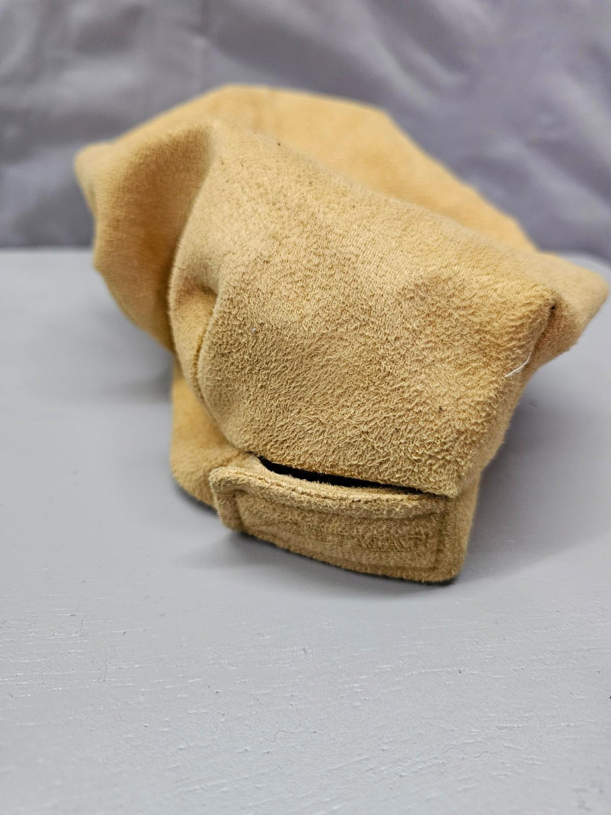 Betmar New York Tan Suede Newsboy Cap Vintage Style with Floral Lining