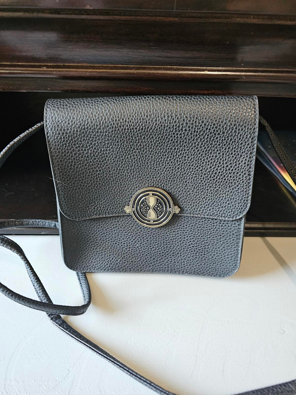Harry Potter Time Turner Crossbody Purse Faux Leather Black Official Licensed