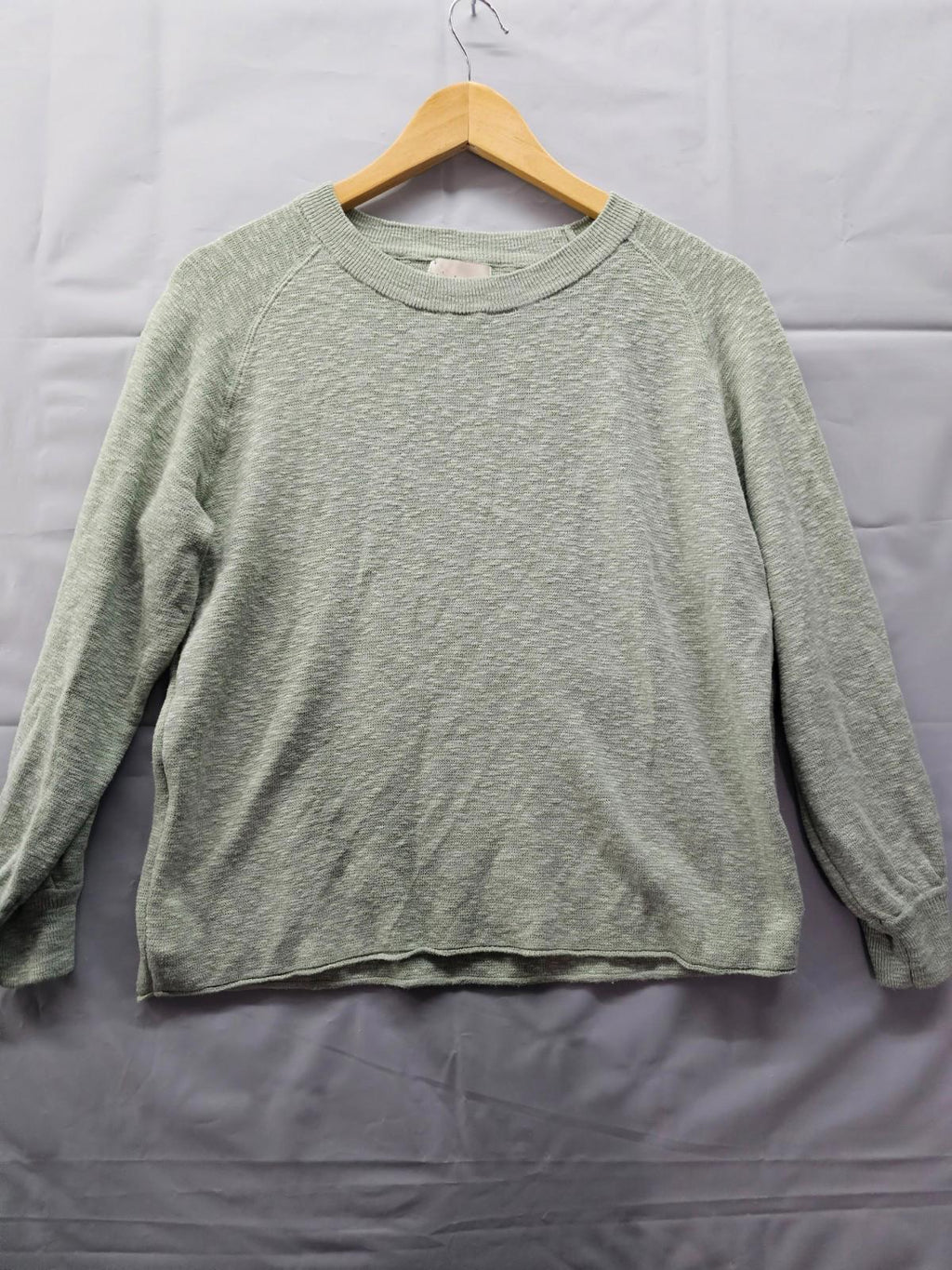 BeCool Sage Green Lightweight Knit Sweater L Casual Everyday Comfy Top