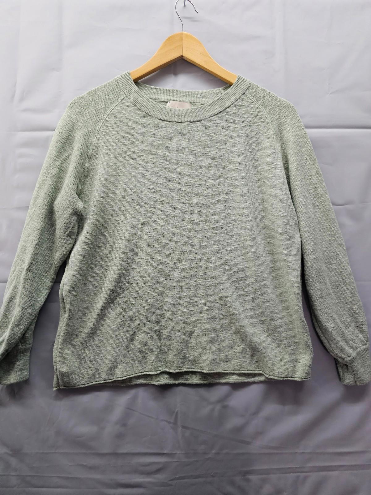 BeCool Sage Green Lightweight Knit Sweater L Casual Everyday Comfy Top
