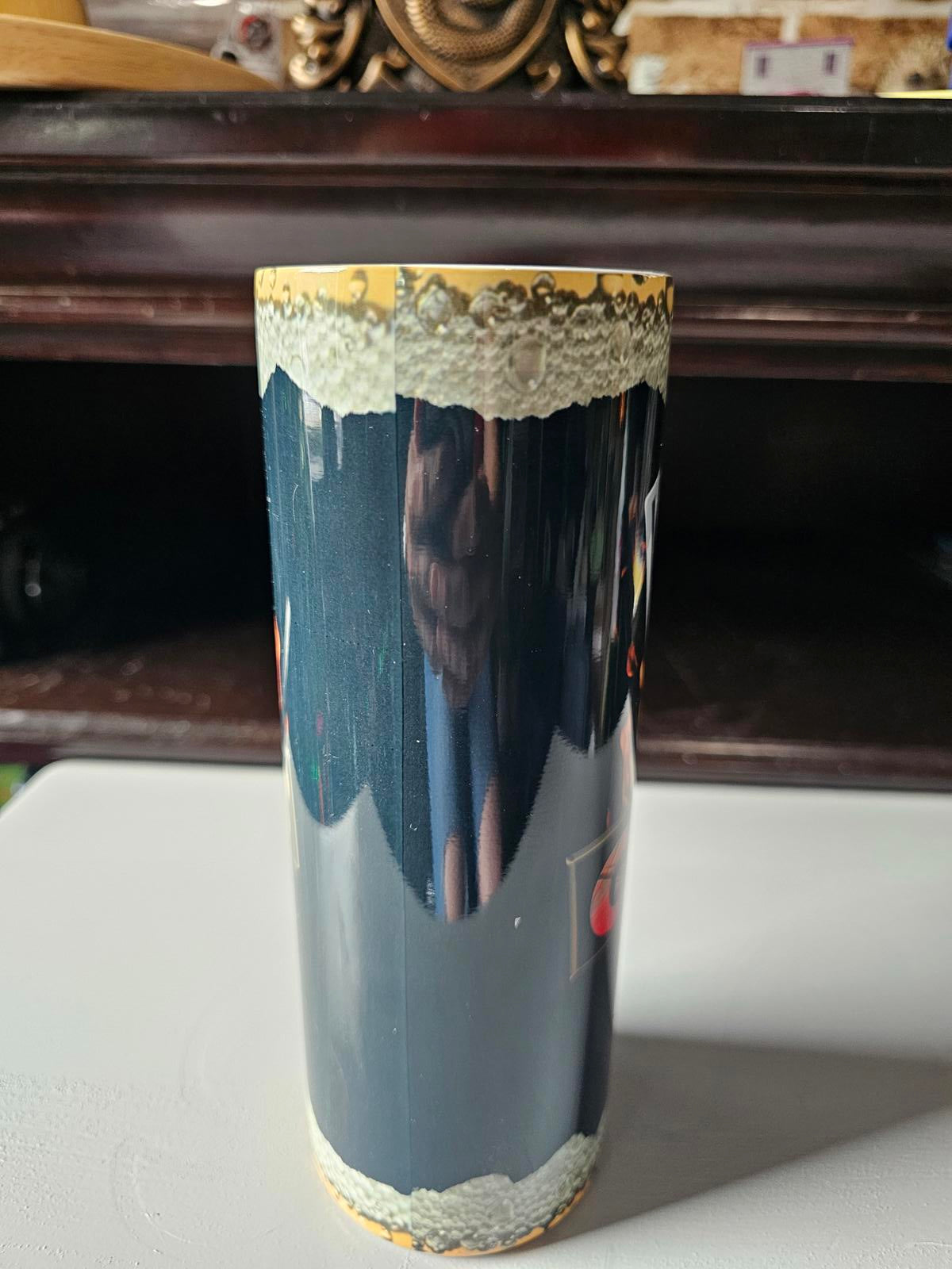 Custom 20oz Grillfather Tumbler – BBQ Pitmaster Beer Foam Design, New