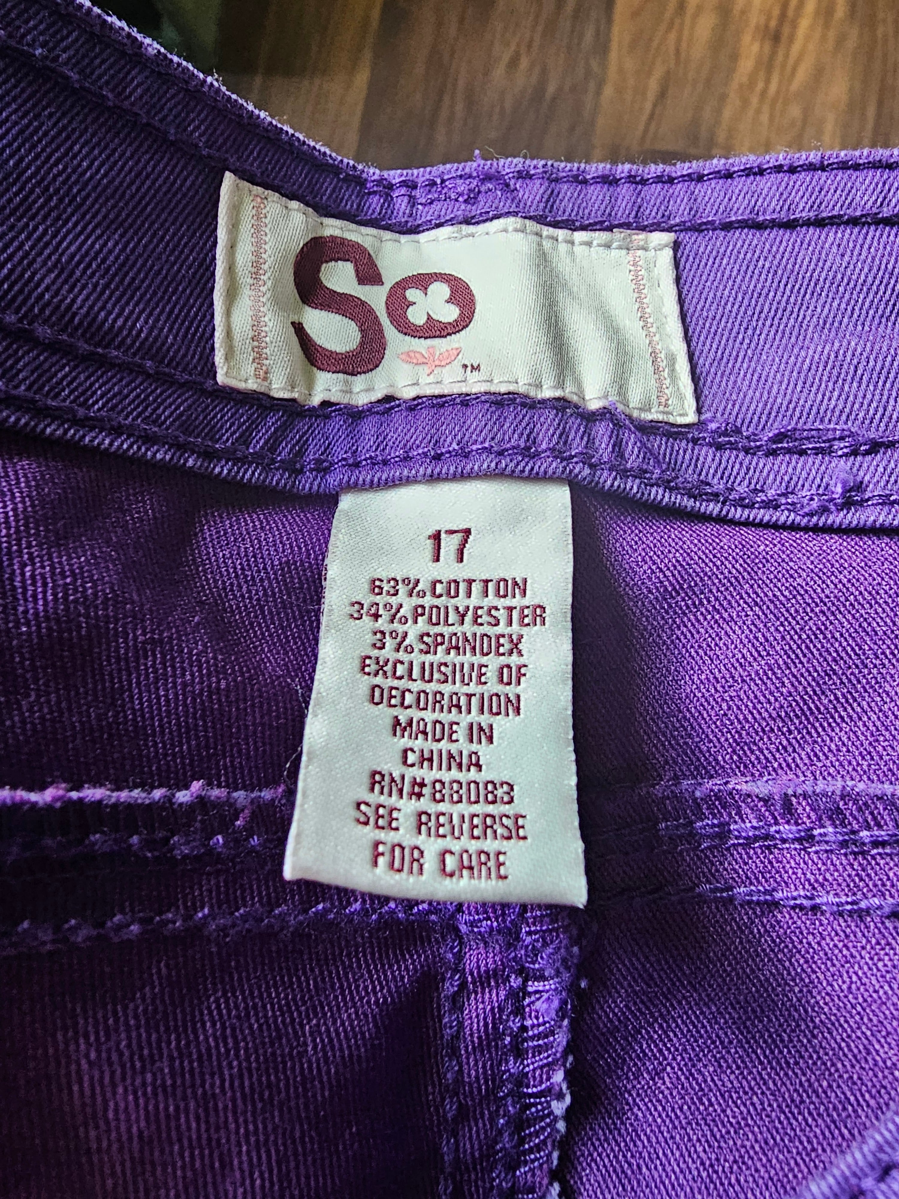 SO Skinny Jeans – Purple – Size 17