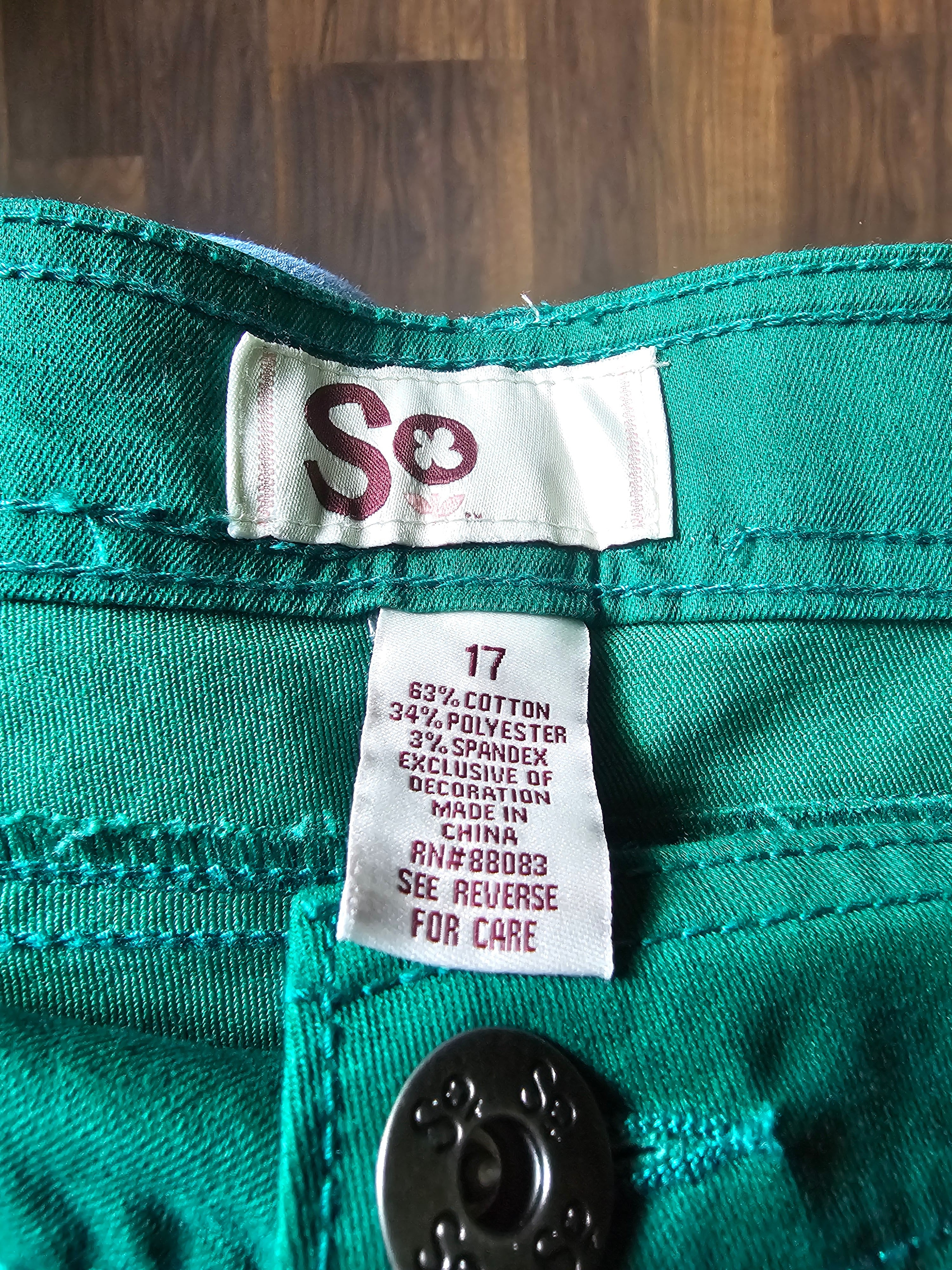 SO Skinny Jeans – Kelly Green – Size 17