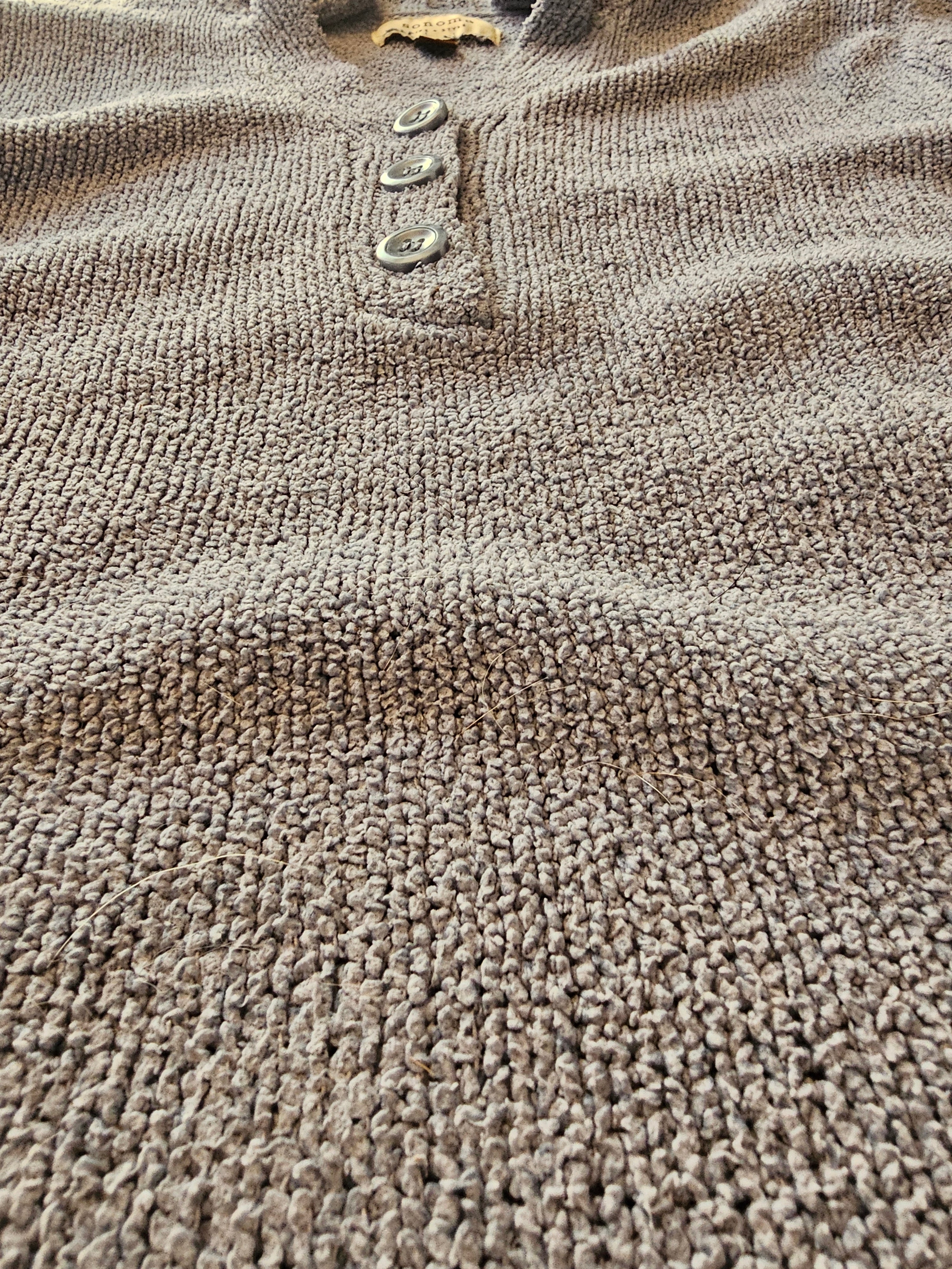 Sonoma Life + Style Henley Sweater – Gray – Size Large – Button Neck