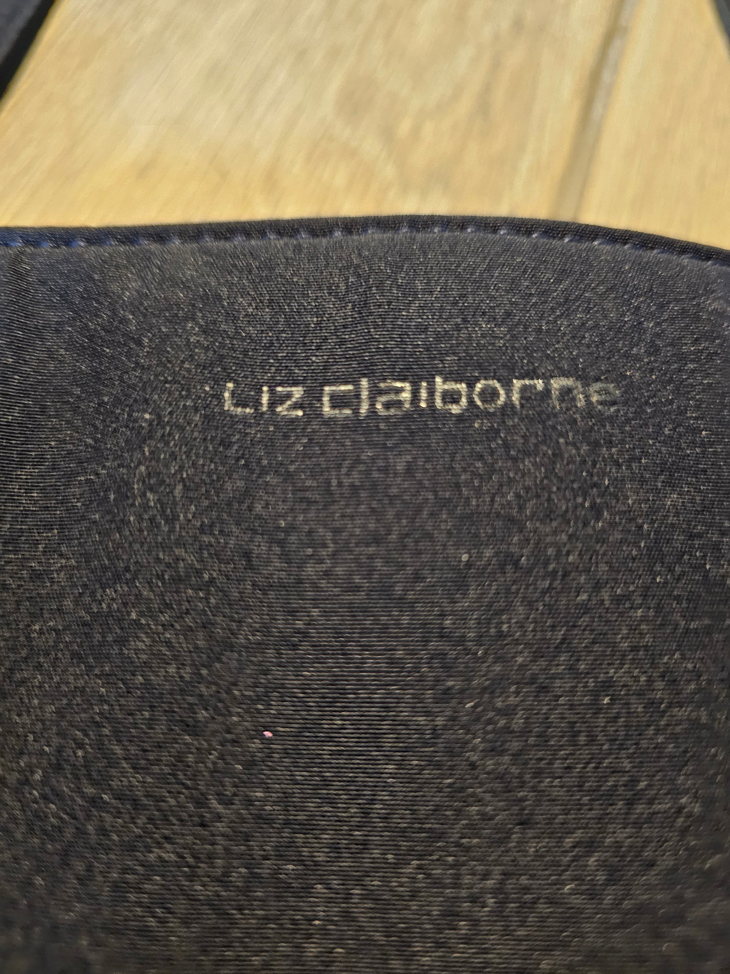 Liz Claiborne Navy Nylon Shoulder Tote – Gold Hardware – Everyday Bag