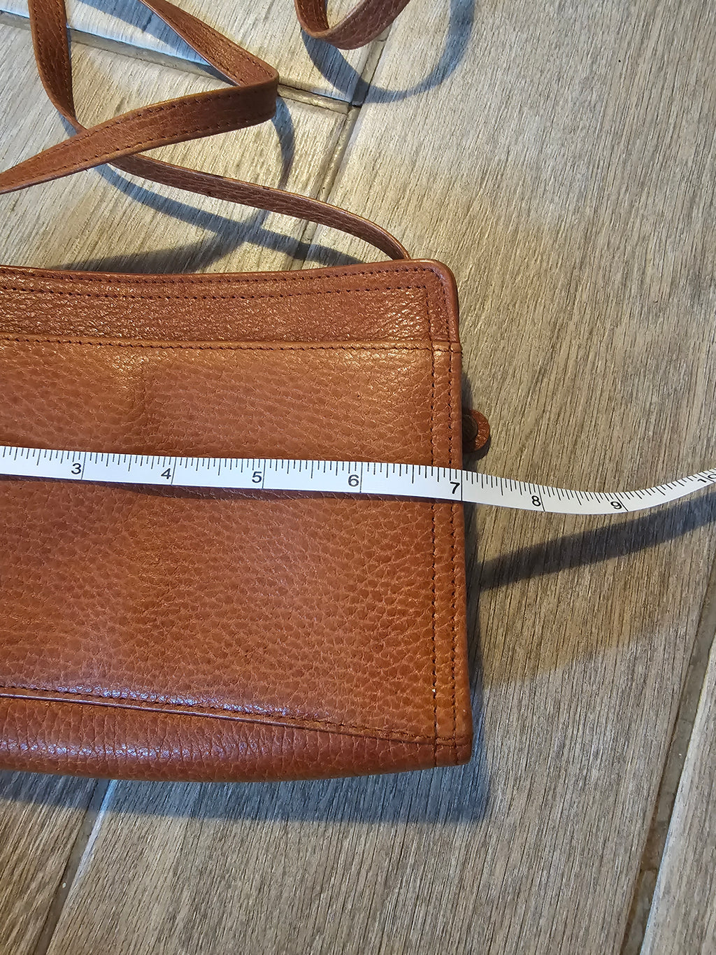 Anne Klein II Vintage Crossbody Bag – Genuine Leather – Brown – Small Purse