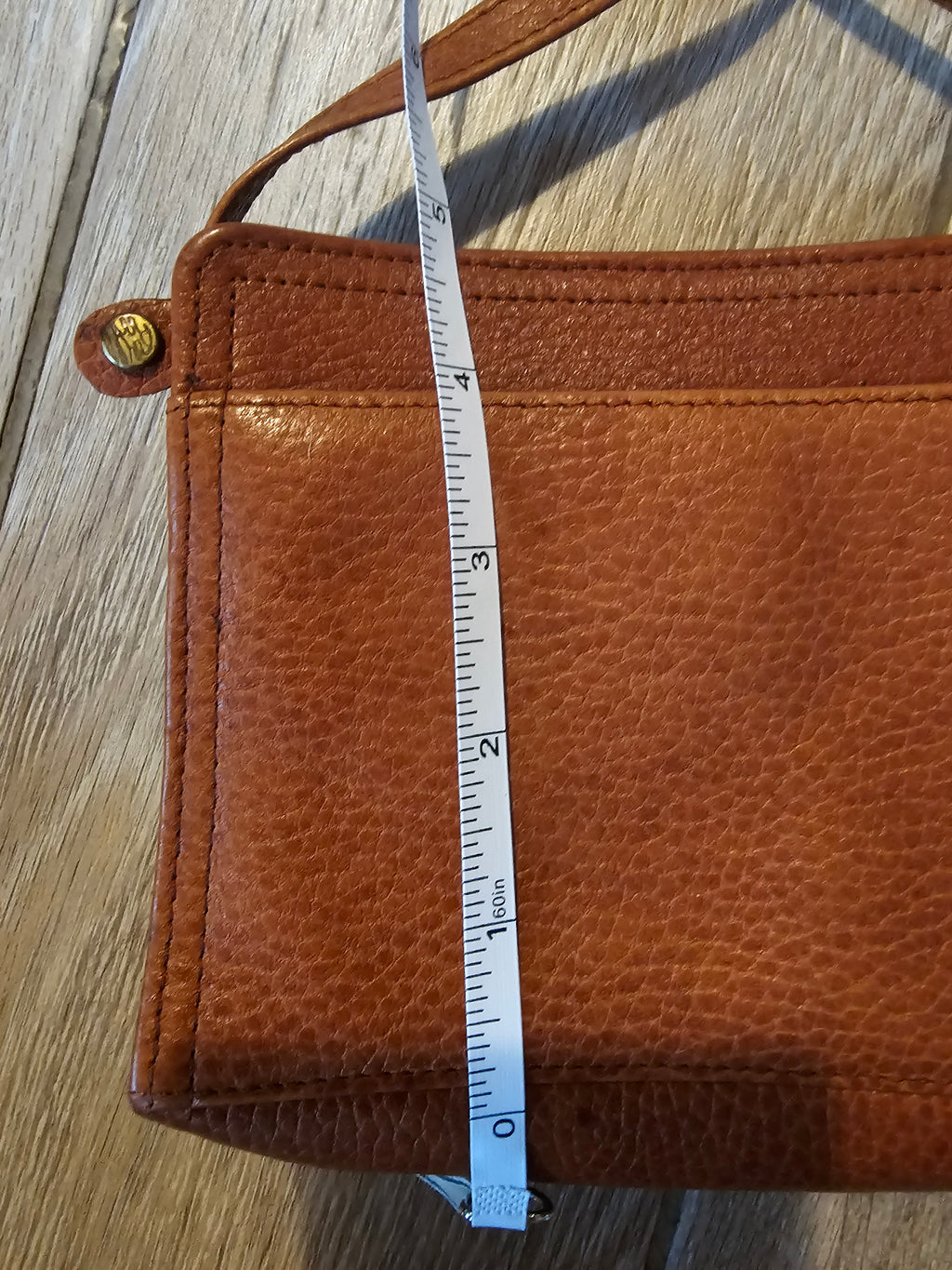 Anne Klein II Vintage Crossbody Bag – Genuine Leather – Brown – Small Purse