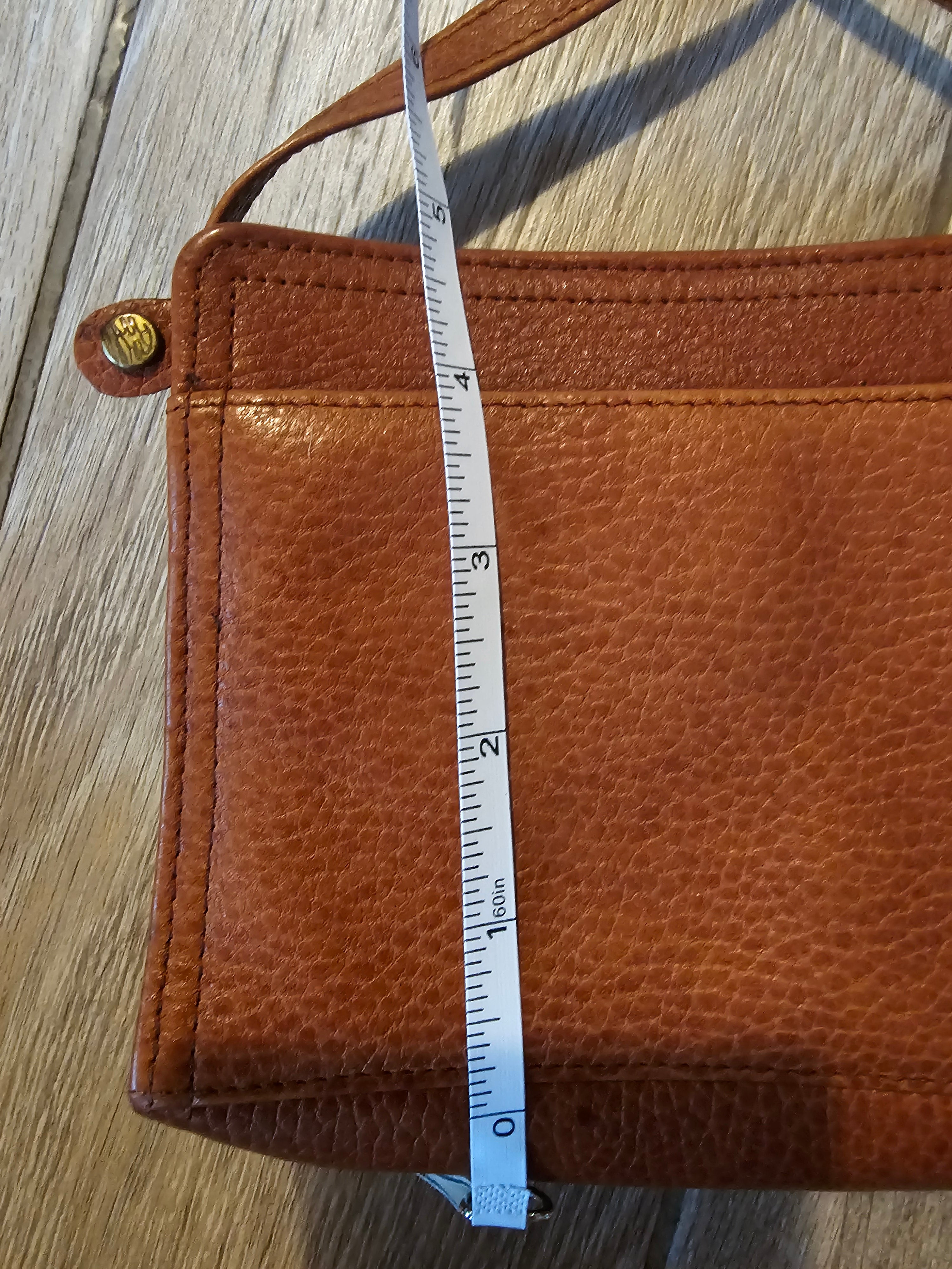 Anne Klein II Vintage Crossbody Bag – Genuine Leather – Brown – Small Purse