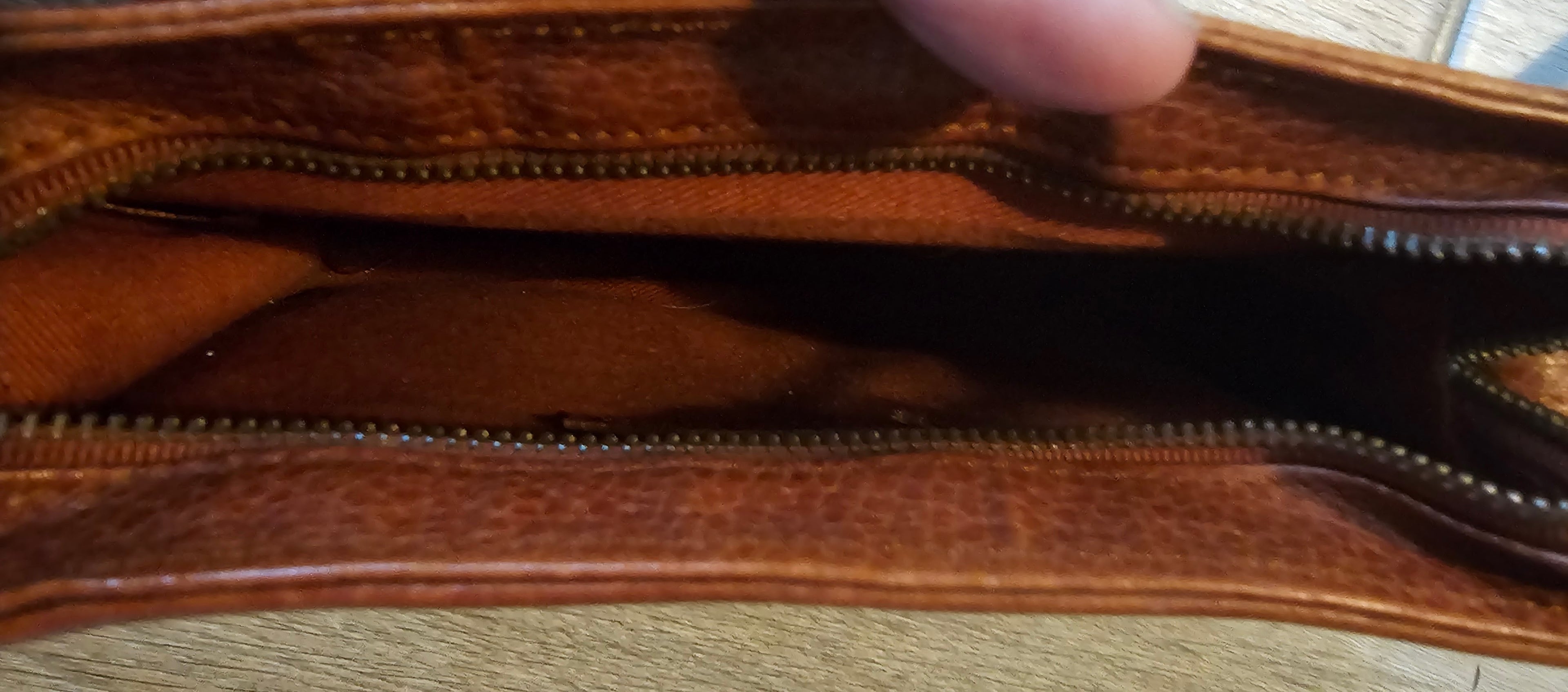 Anne Klein II Vintage Crossbody Bag – Genuine Leather – Brown – Small Purse