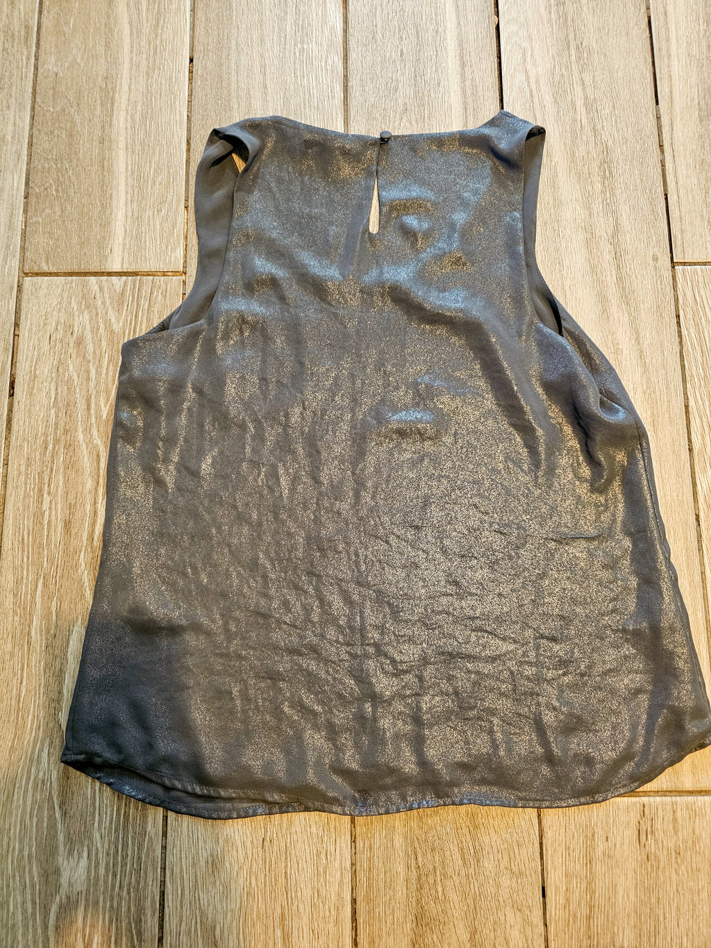 Apt. 9 Metallic Shimmer Tank Top – Gray – Size Medium