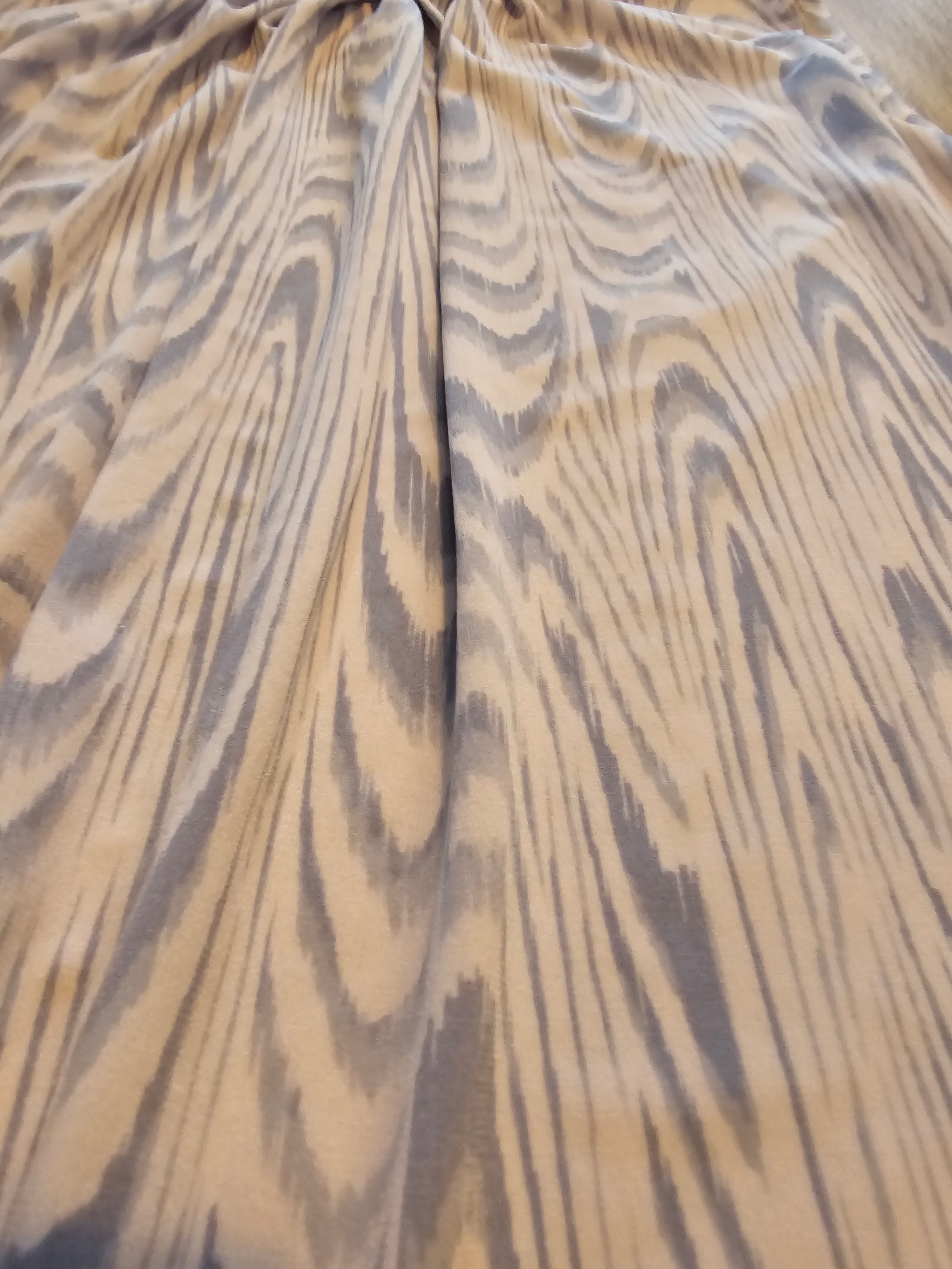 Calvin Klein Sleeveless Blouse – Abstract Woodgrain Print – Size Large