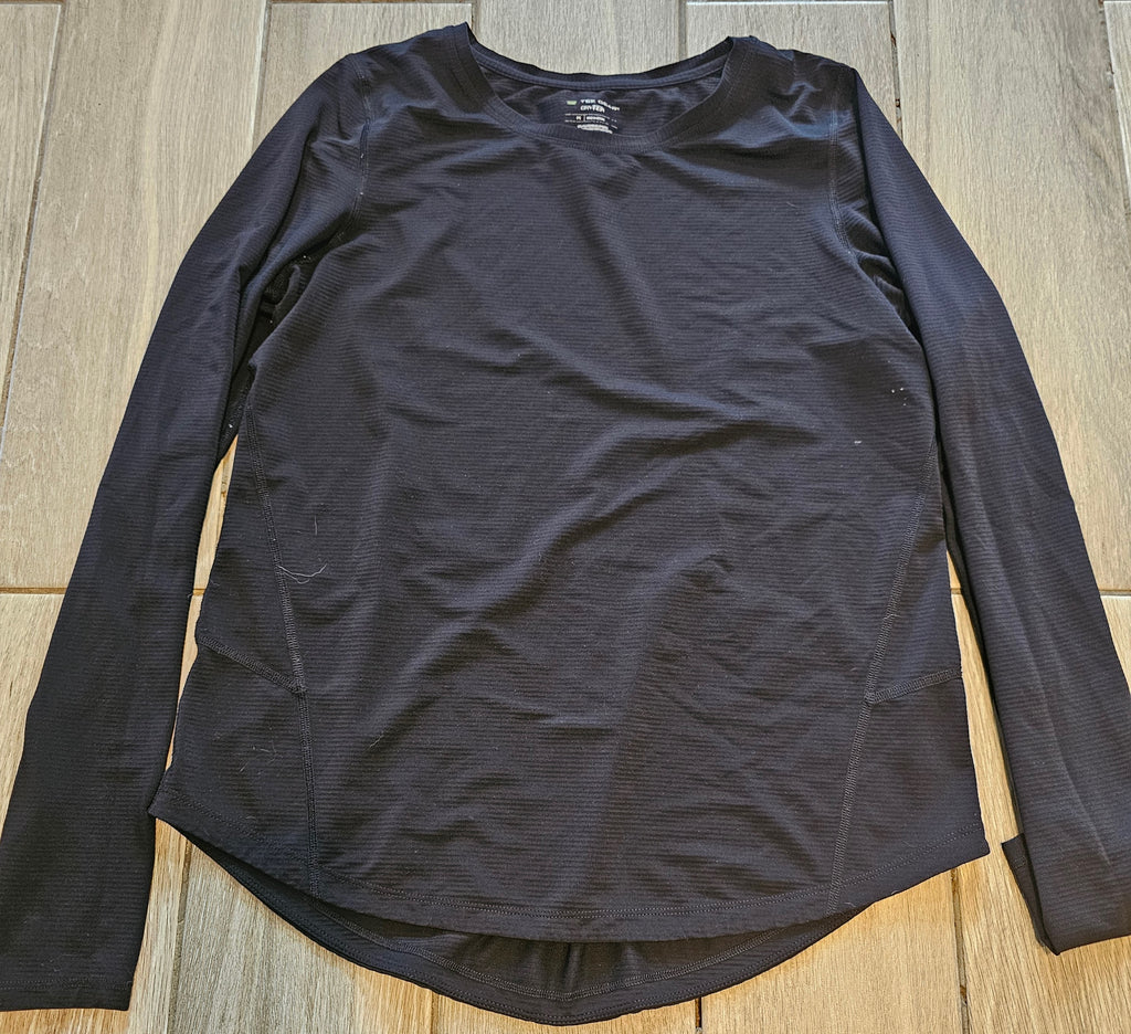 Tek Gear Dri-Tek Long Sleeve Performance Top – Black – Size Medium