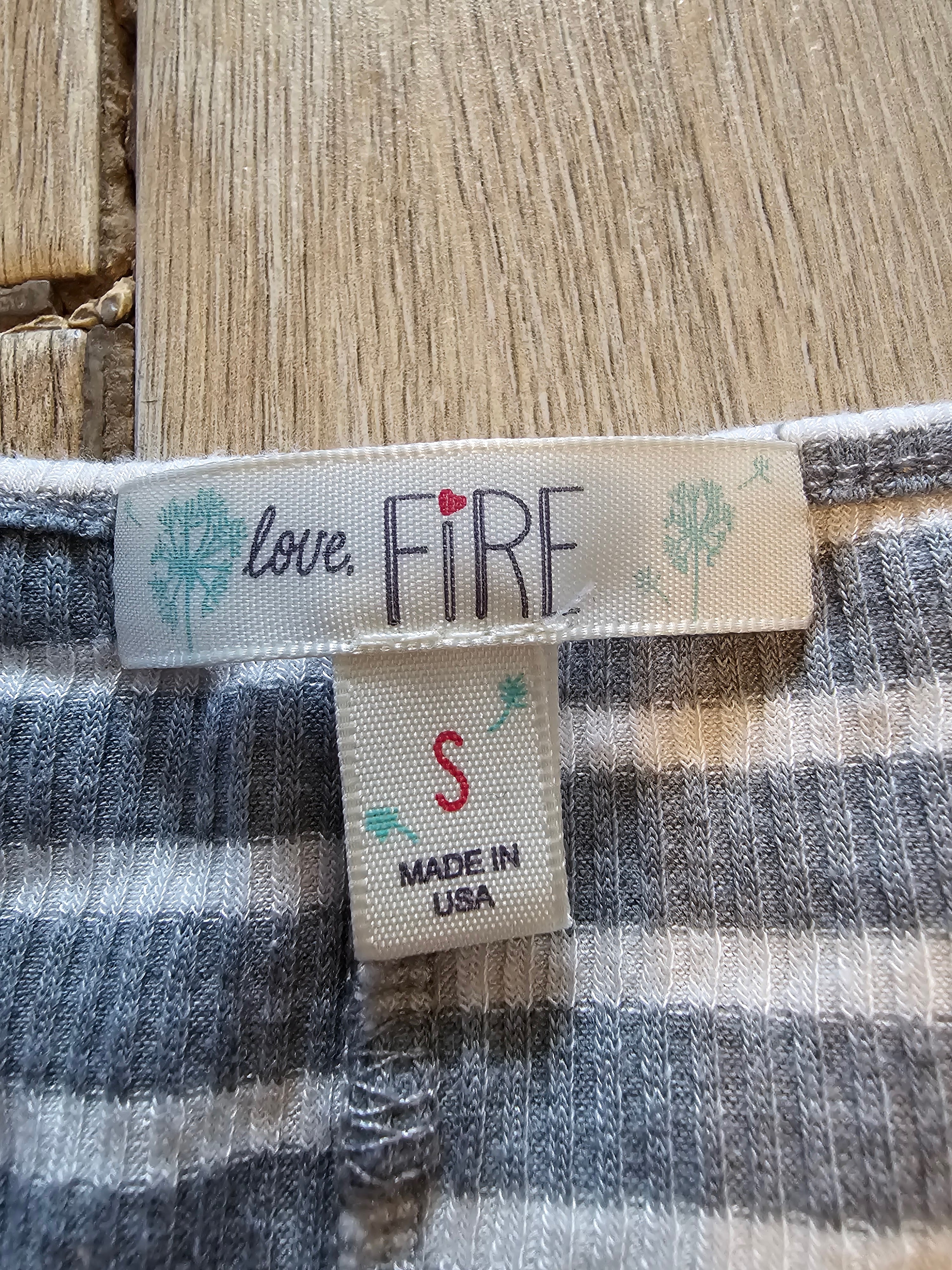 Love, Fire Gray & White Striped Swing Dress – Women’s Small