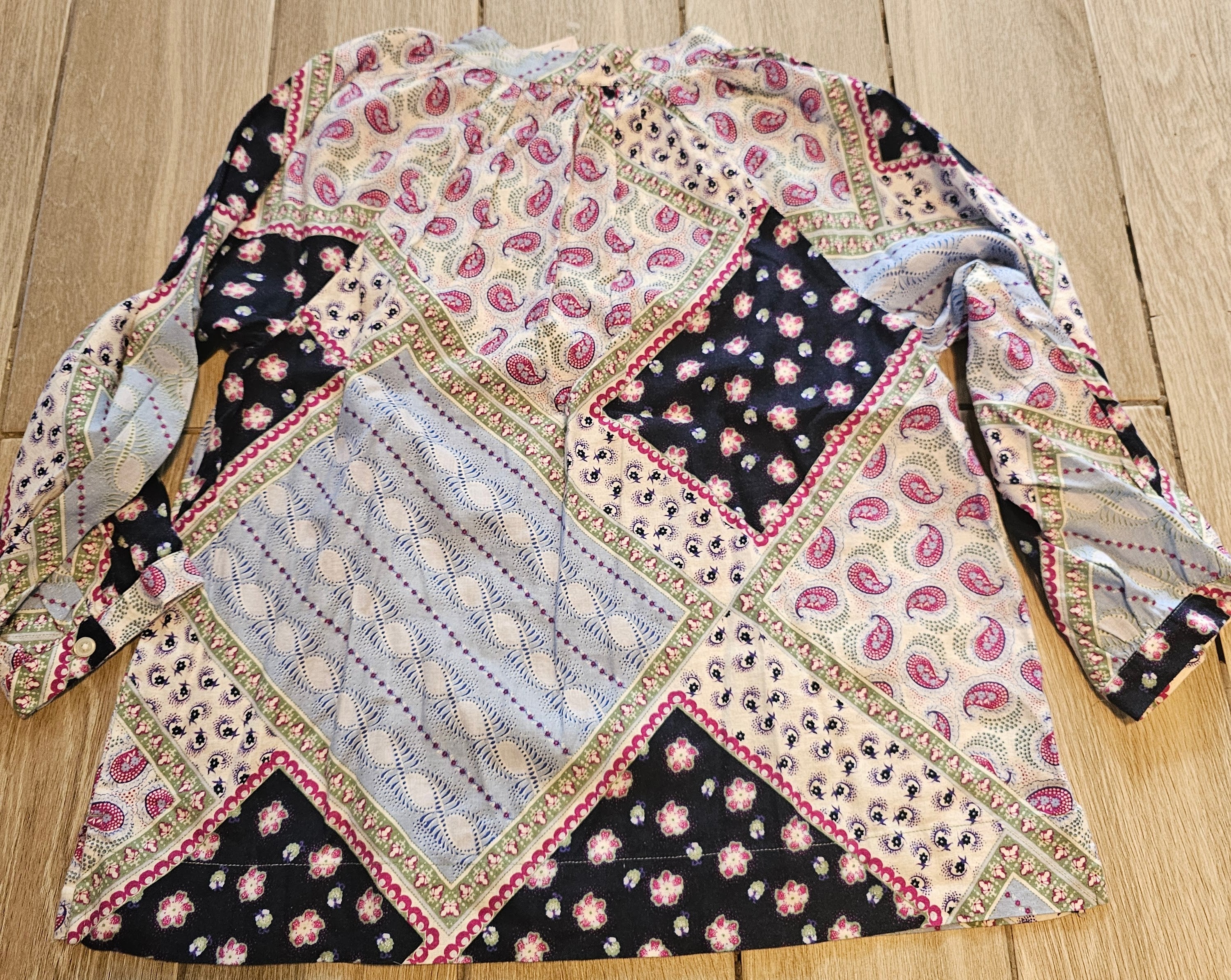 LOFT Patchwork Paisley & Floral Blouse – Women’s Medium – NWT