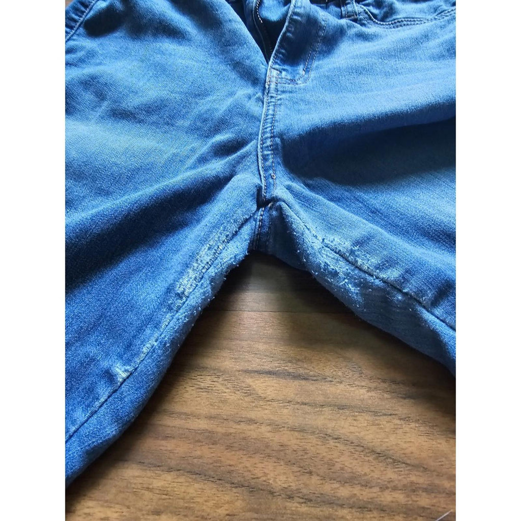 Fashion Nova Medium Wash Skinny Jeans 9 29 Distressed Mid Rise