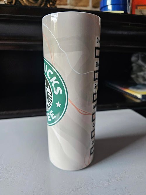 20oz Custom Starbucks Coffee Skinny Tumbler – Barista Style Drink Order
