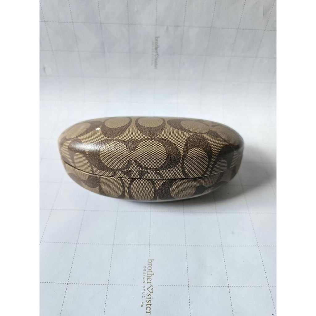 Coach Glasses Hard Case Stylish Brown Logo Excellent Condition