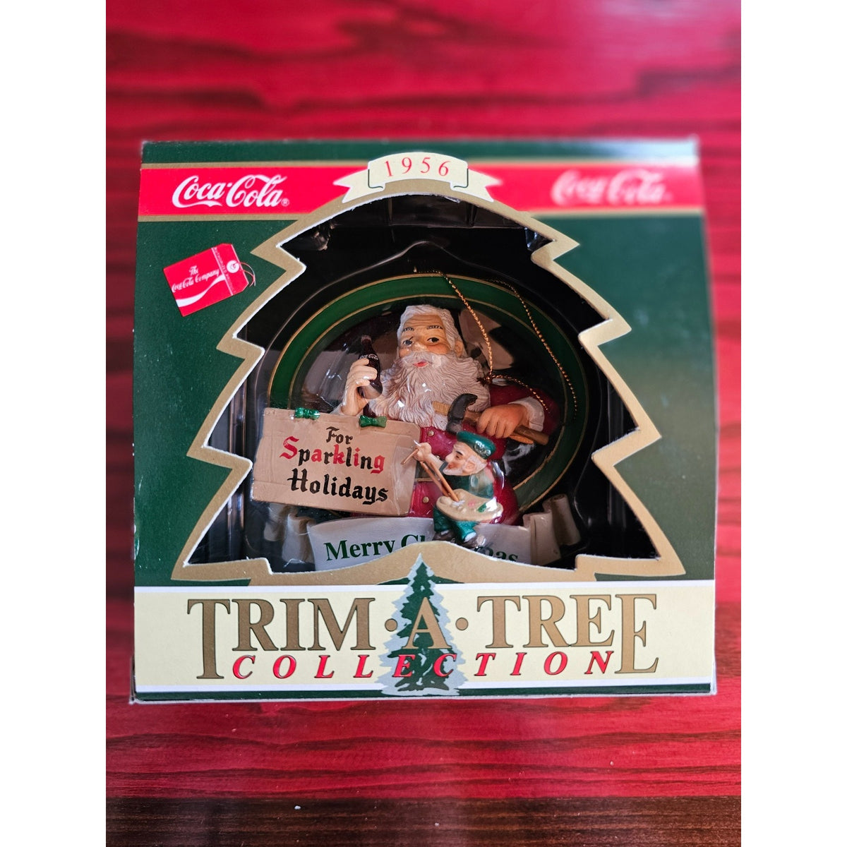 1995 Coca-Cola Trim-A-Tree Ornament – Sparkling Holidays Santa 1956 Illustration