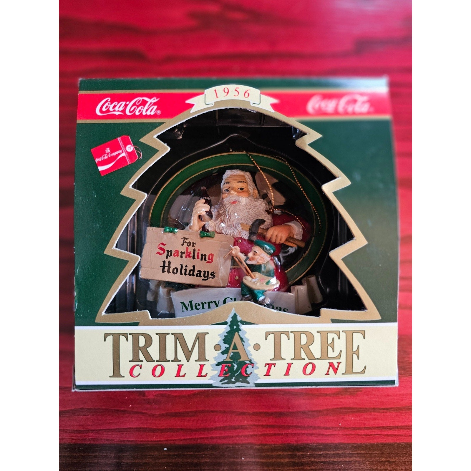 1995 Coca-Cola Trim-A-Tree Ornament – Sparkling Holidays Santa 1956 Illustration
