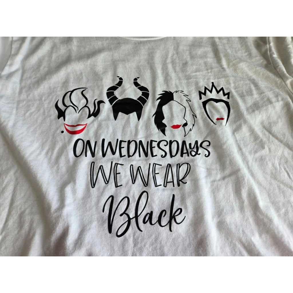 On Wednesdays We Wear Black Villain Tee XL Used Graphic T Shirt
