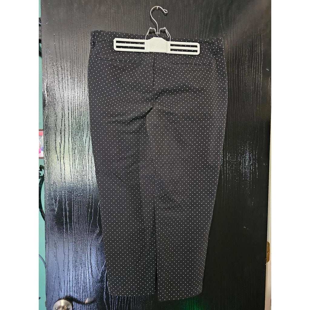 Old Navy Harper Pants Navy Blue Polka Dot Size 12 Stretch Ankle