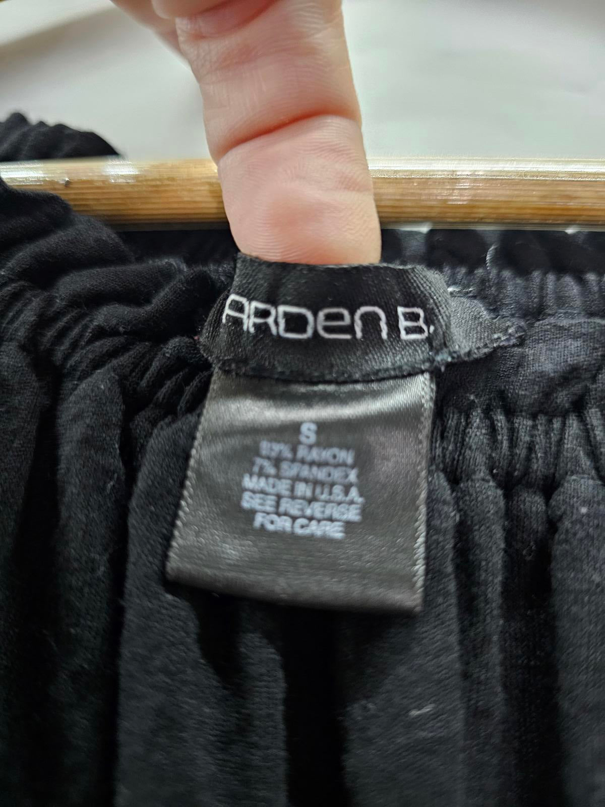 Arden B. Black Off-the-Shoulder Dress with Lace Trim Women’s Small Made in USA