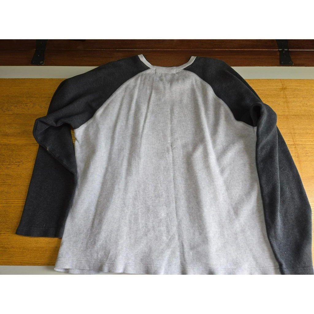 Banana Republic Mens Sweater L Gray Black Colorblock Flawed