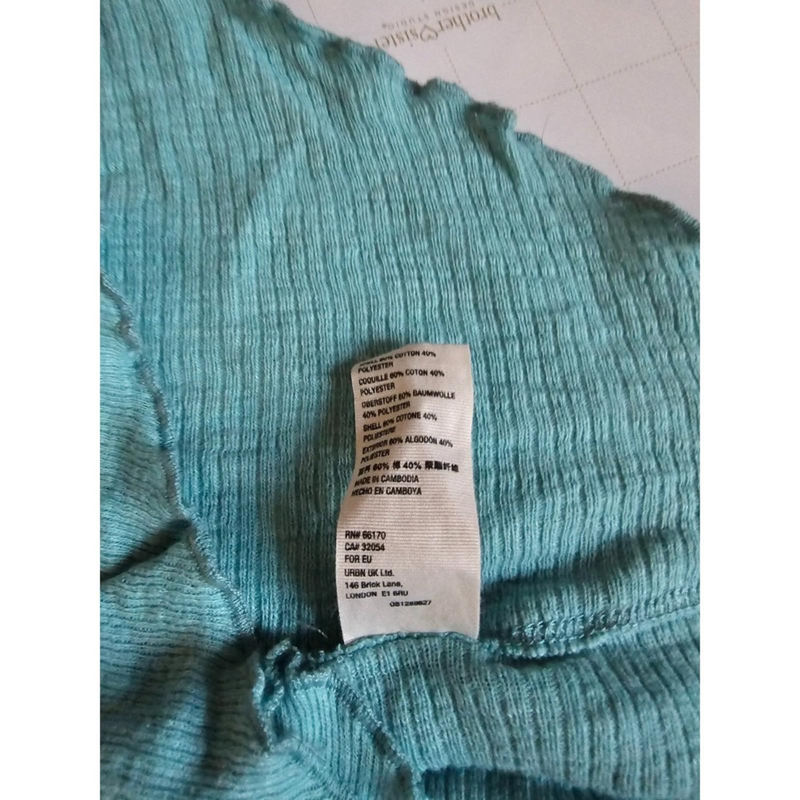 We The Free Free People Turquoise Tank Top Small Button Front