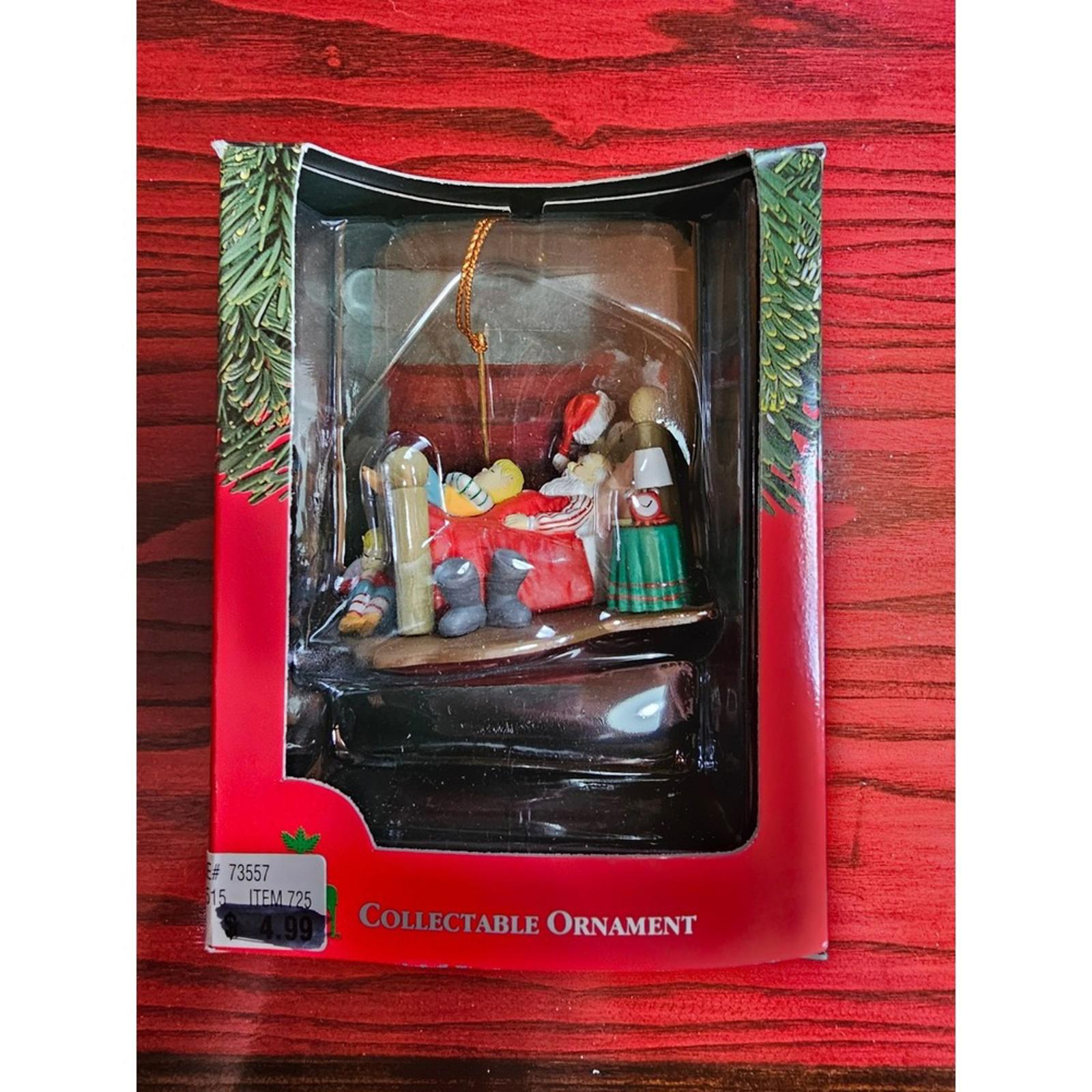 Christmas Charmers Collectable Ornament - Santa in Bed