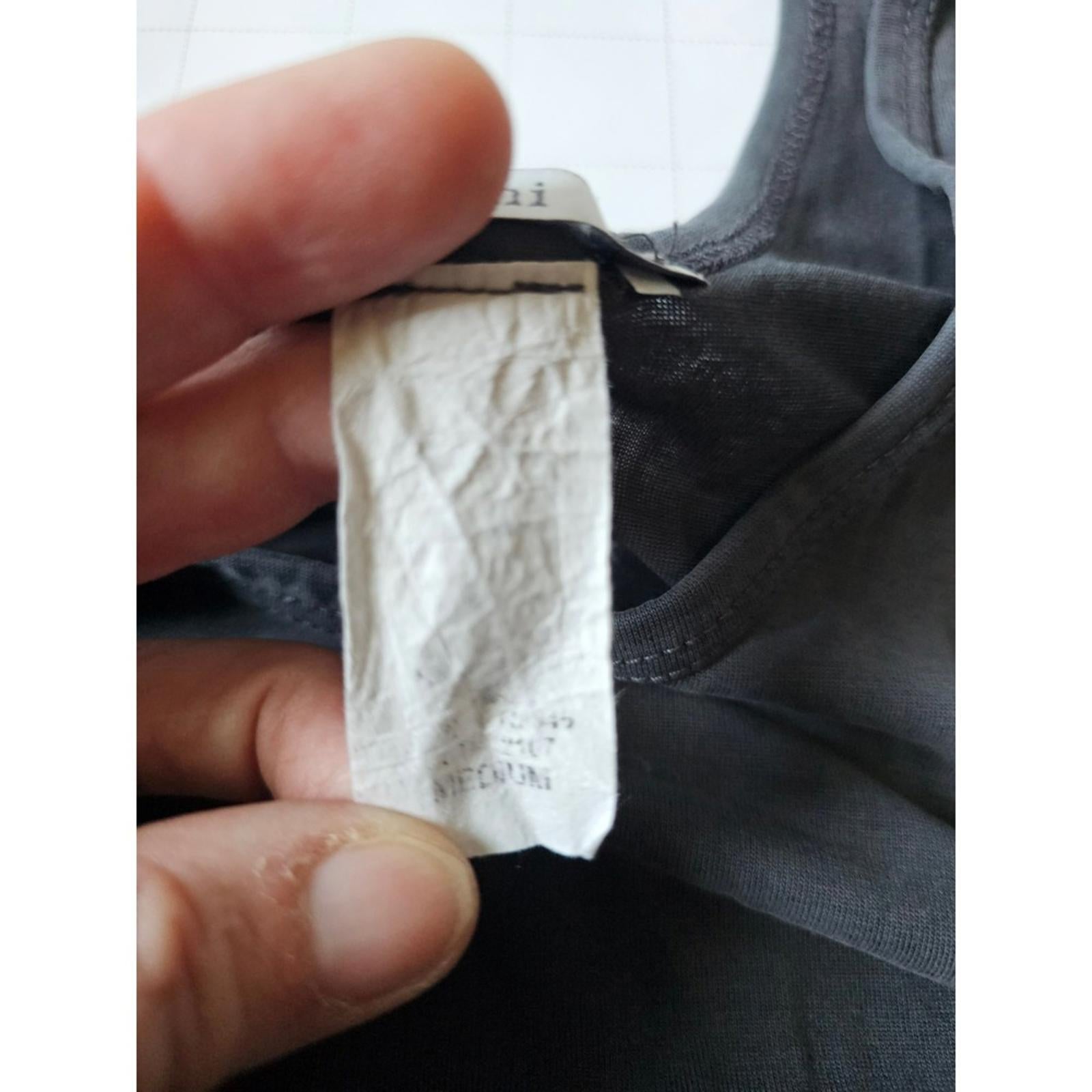 Acemi Gray Cold Shoulder Top Women’s Medium Casual High Low Hem