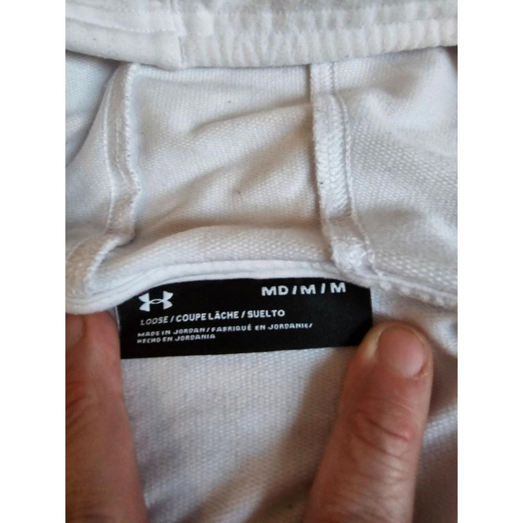 Under Armour Mens Loose Hoodie Half Zip White