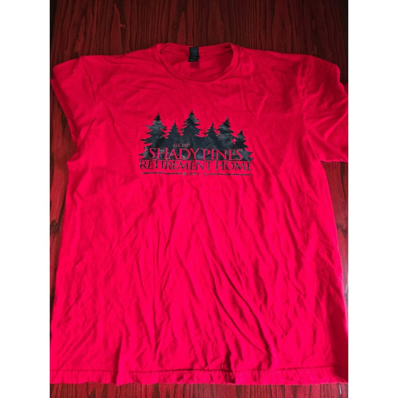 Shady Pines Retirement Home TShirt Gildan Softstyle L Red Custom Tee