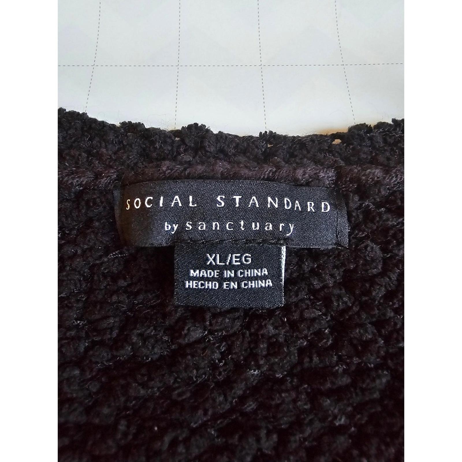 Social Standard by Sanctuary Black Button Front Cardigan Women's XL