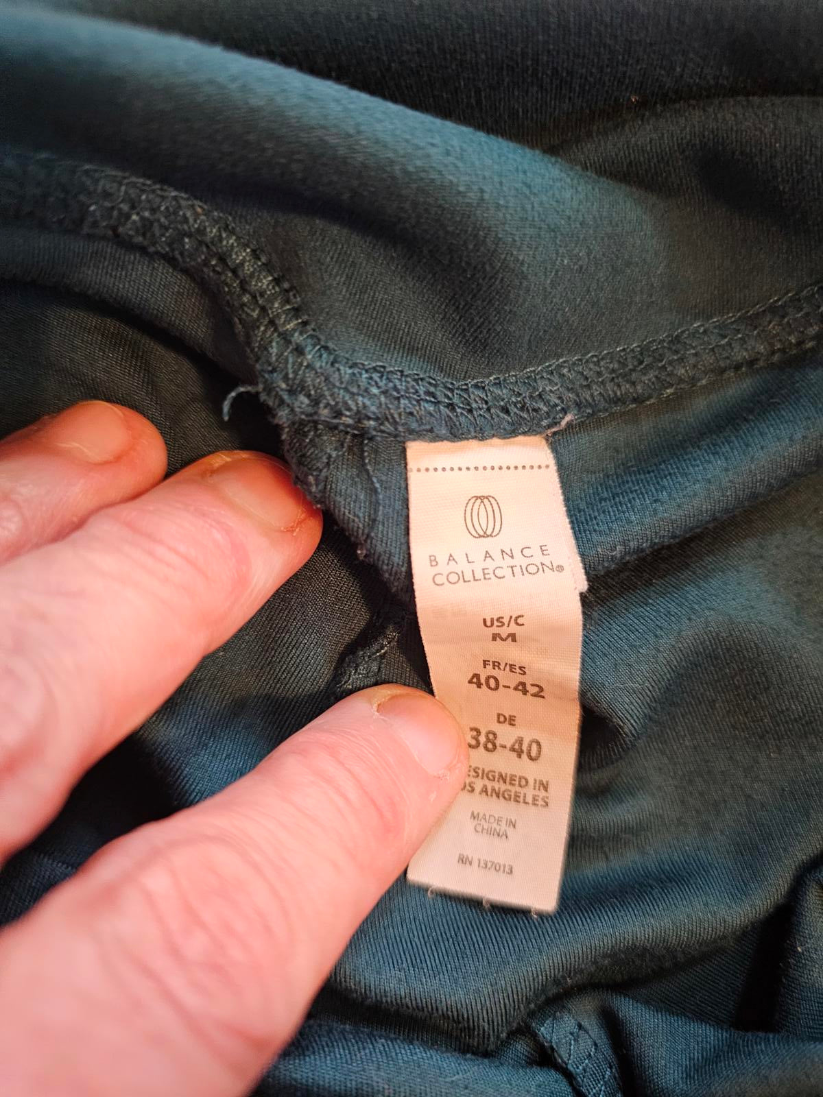 Balance Collection Teal High Waist Leggings Medium Yoga Lounge