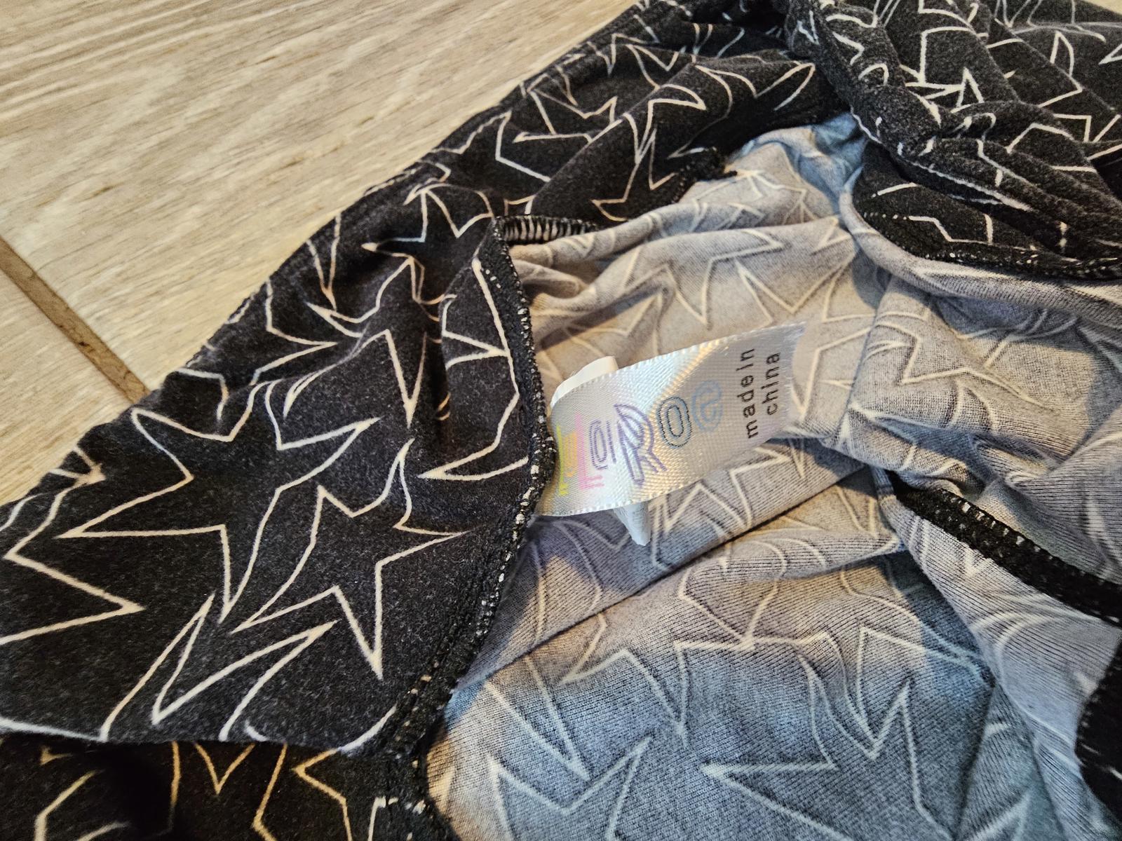 Lularoe TC Leggings Black White Star Print Soft Stretch Buttery