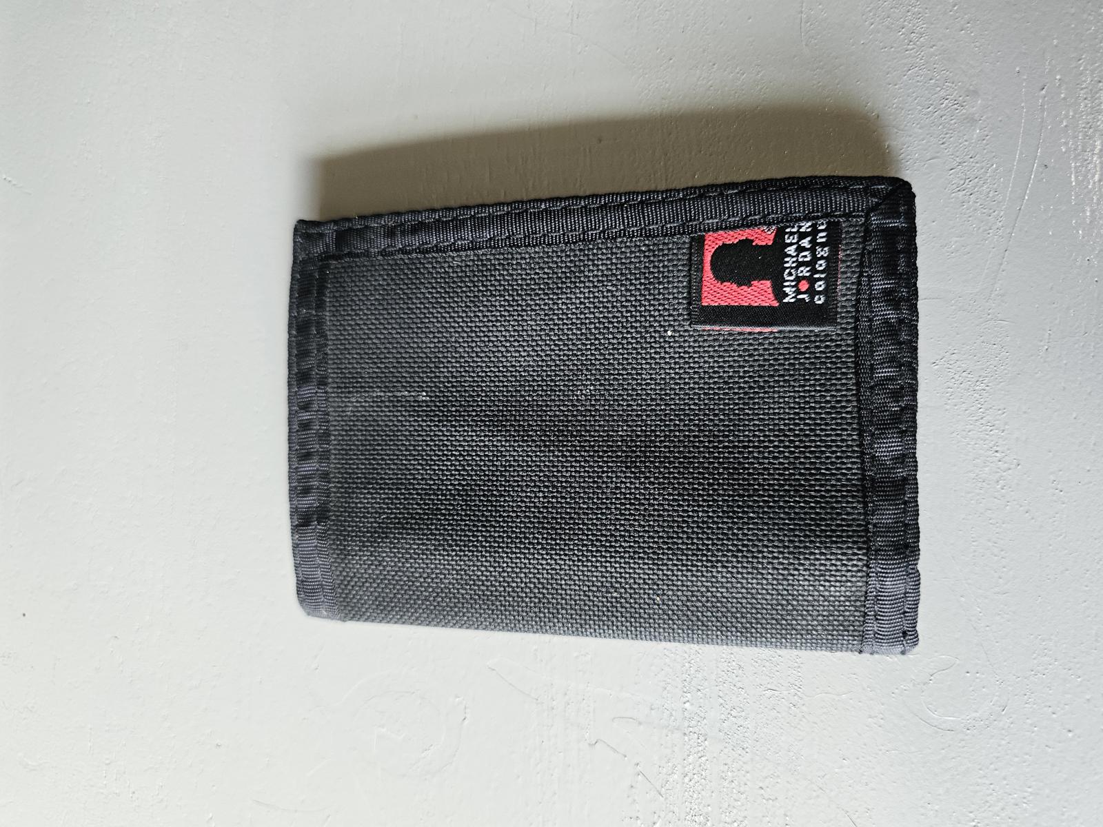 Vintage Michael Jordan Cologne Black Nylon Trifold Wallet – 1990s MJ Promo