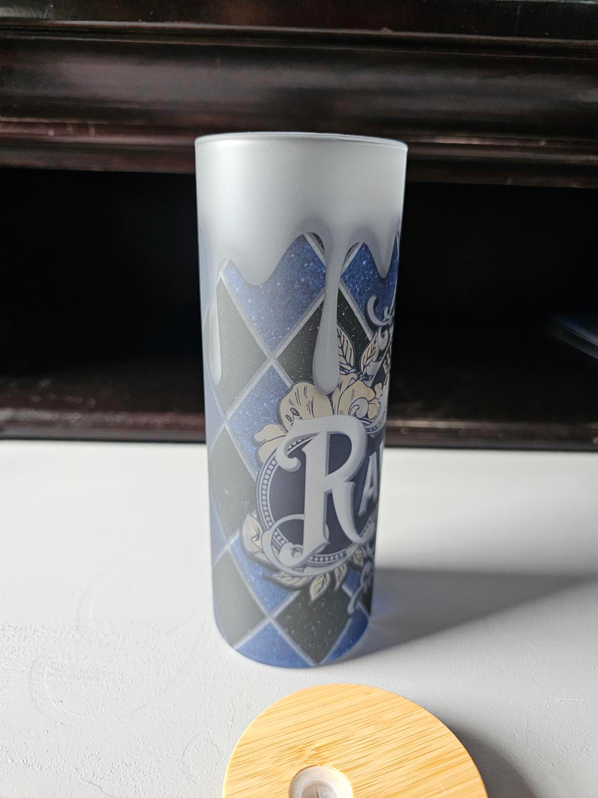 17oz Custom Ravenclaw Frosted Glass Tumbler – Hogwarts-Inspired, One of a Kind