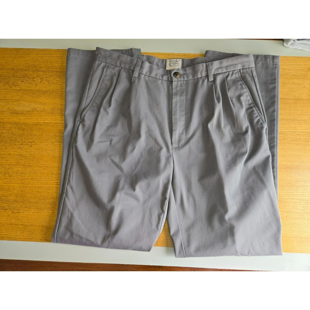 St Johns Bay Gray Dress Casual Pants 36x34 Easy Care Classic Fit