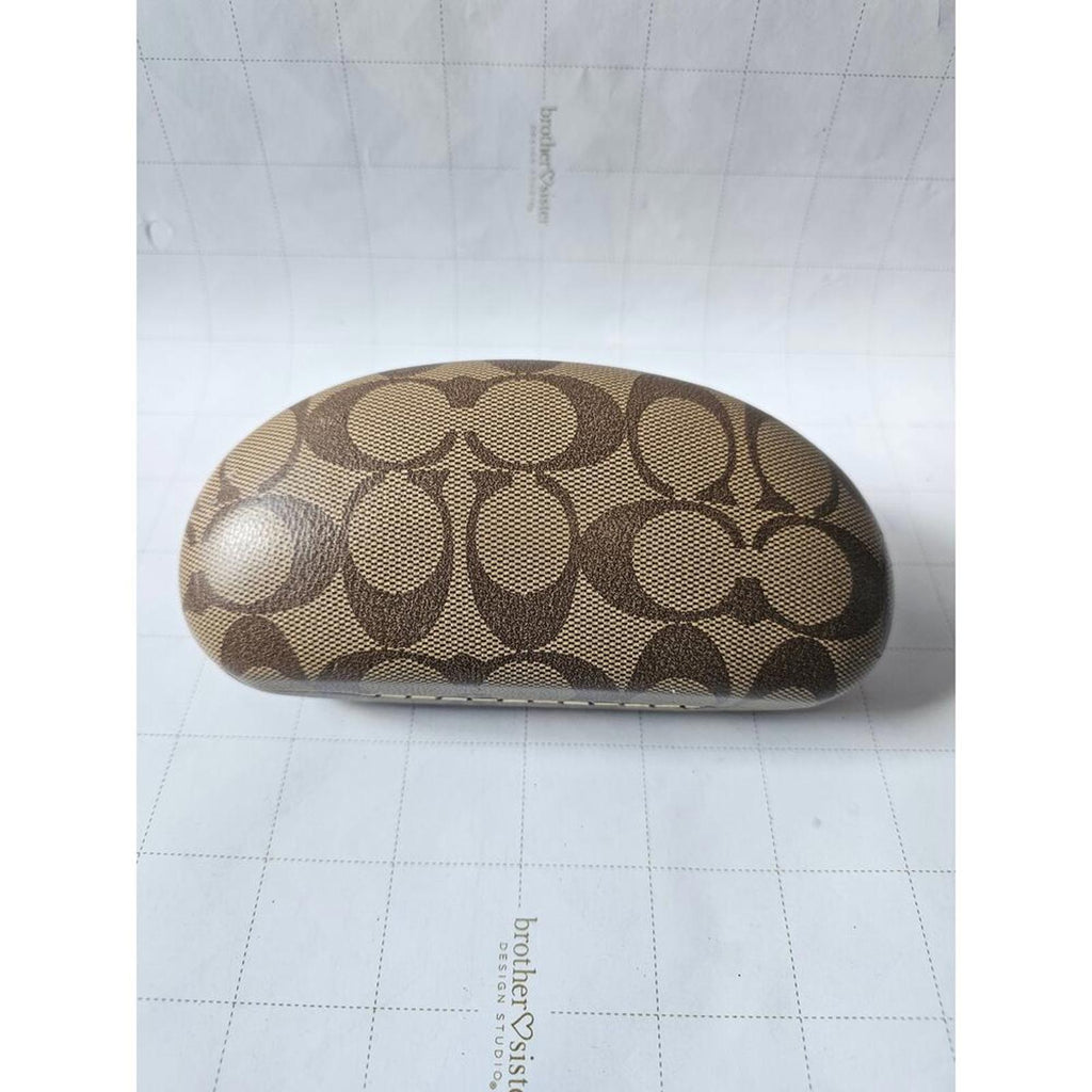 Coach Glasses Hard Case Stylish Brown Logo Excellent Condition